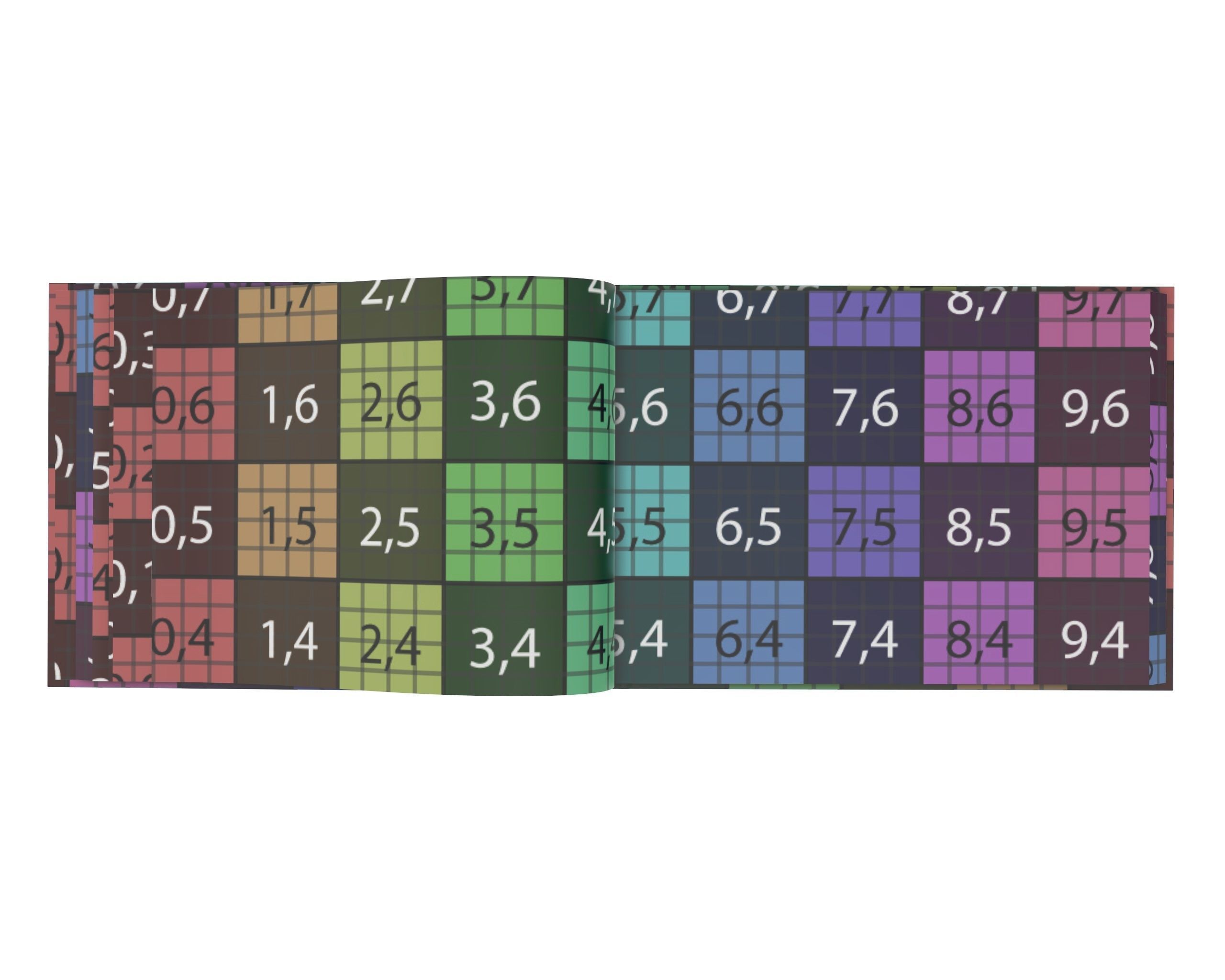 Album opened size A5 01 3D model_11