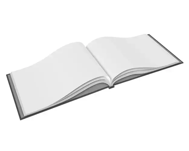 Album opened size A5 02 3D model