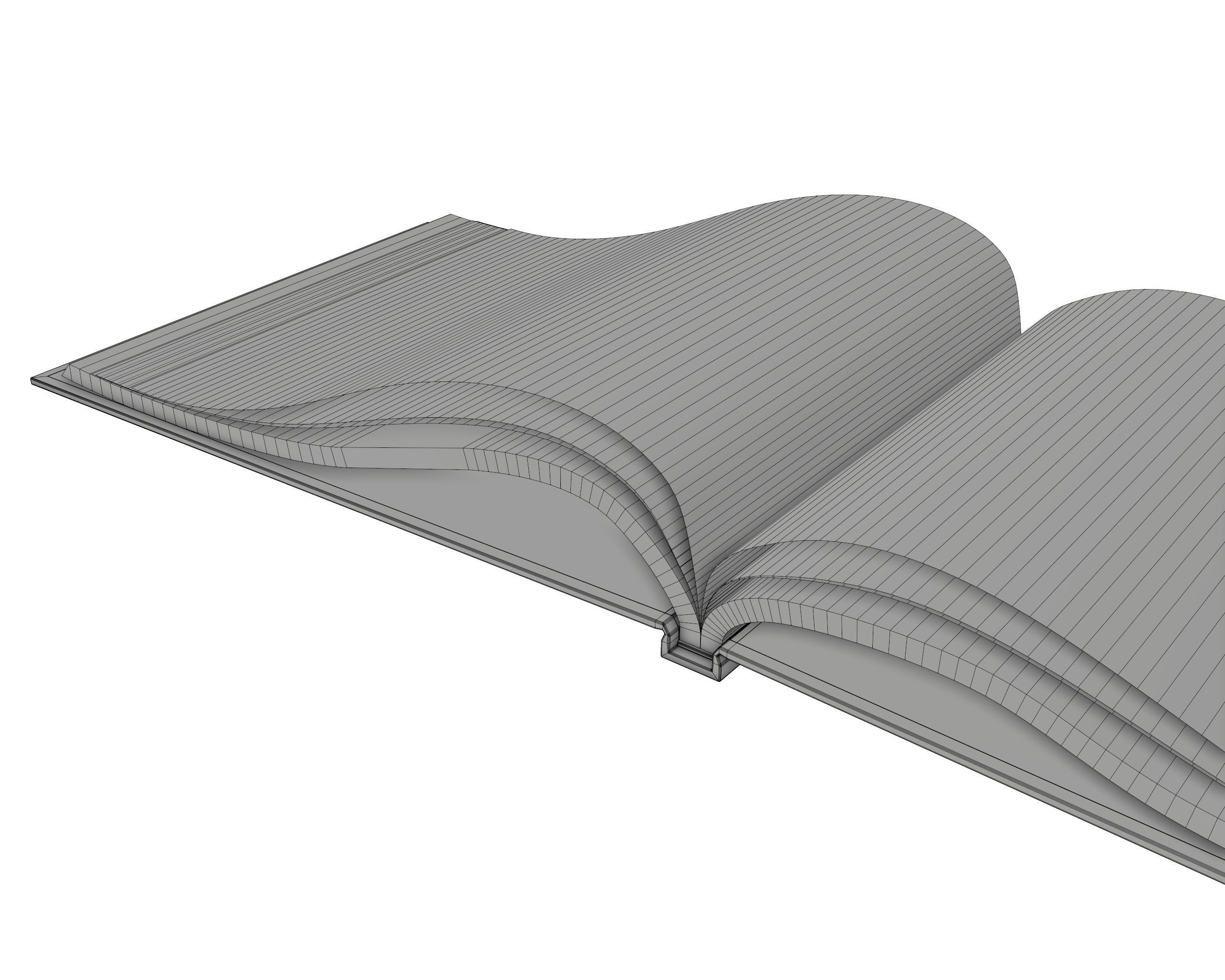 Album opened size A5 02 3D model_6