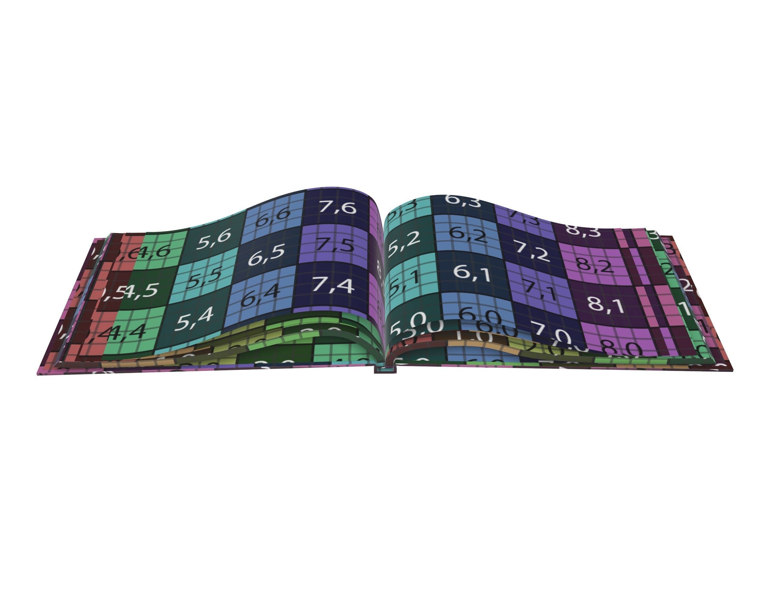 Album opened size A5 02 3D model_9