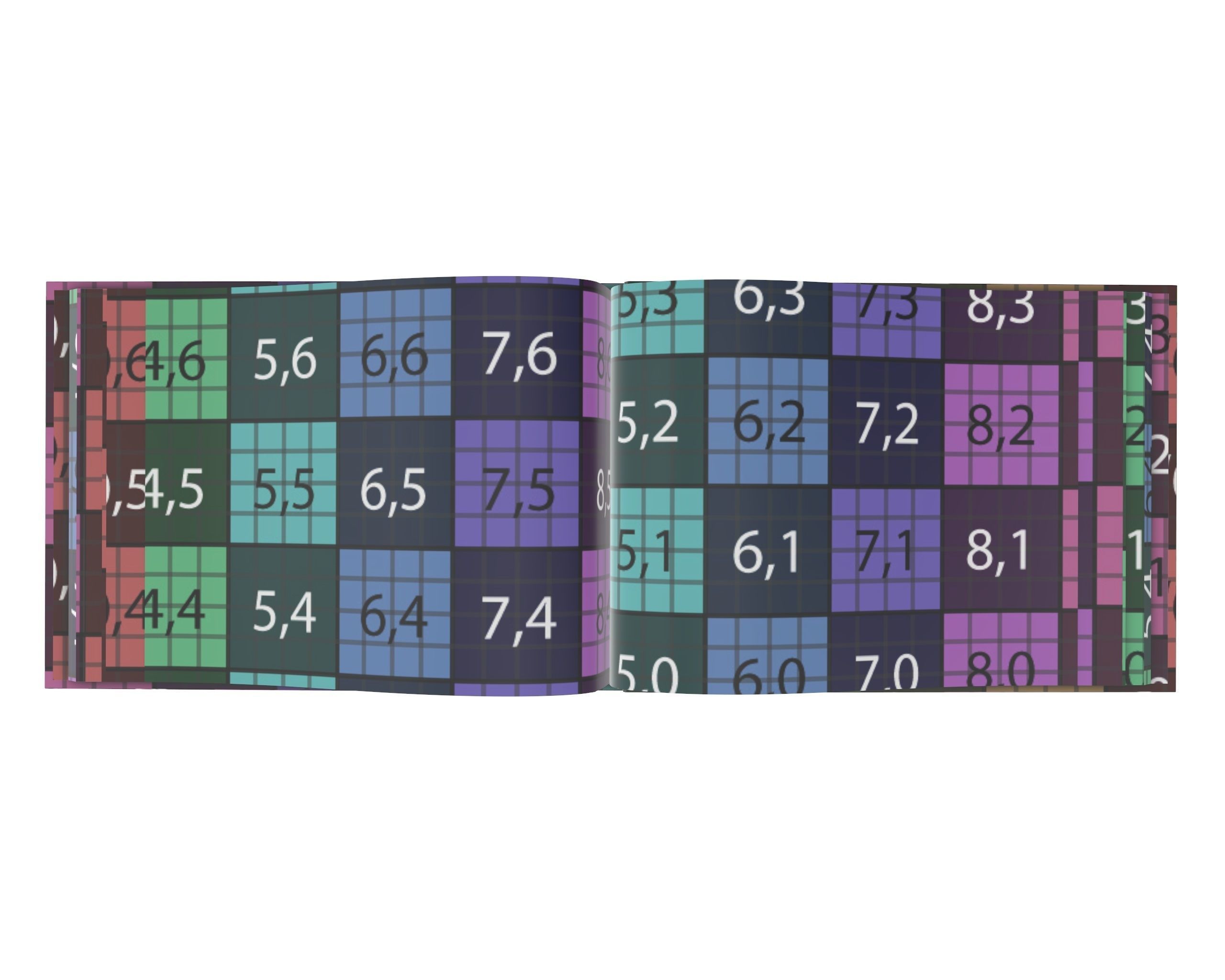 Album opened size A5 02 3D model_11