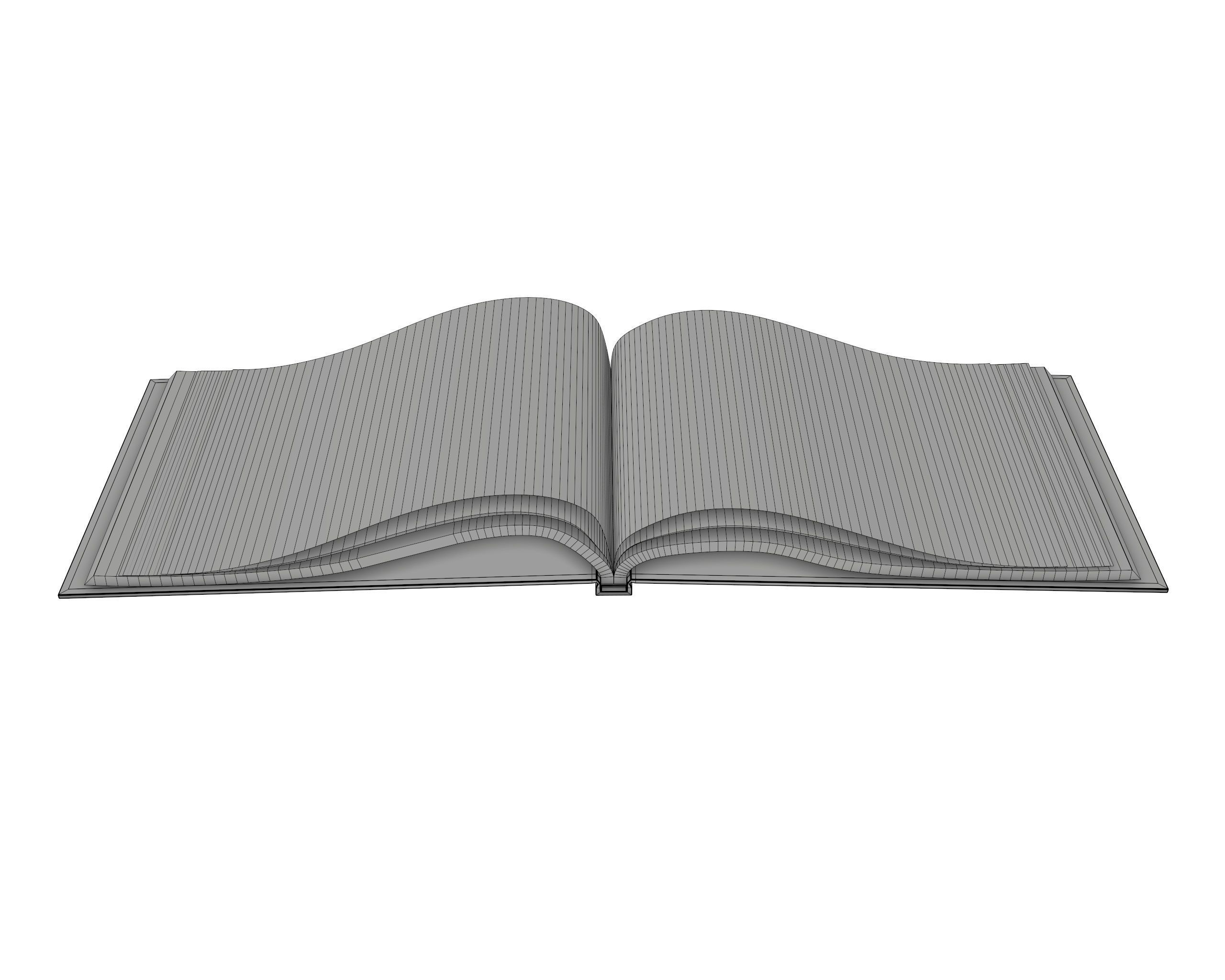 Album opened size A5 02 3D model_5