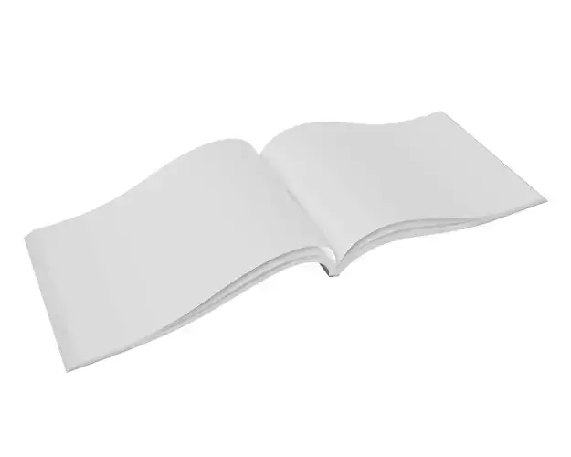 Brochure opened size A5 01 3D model