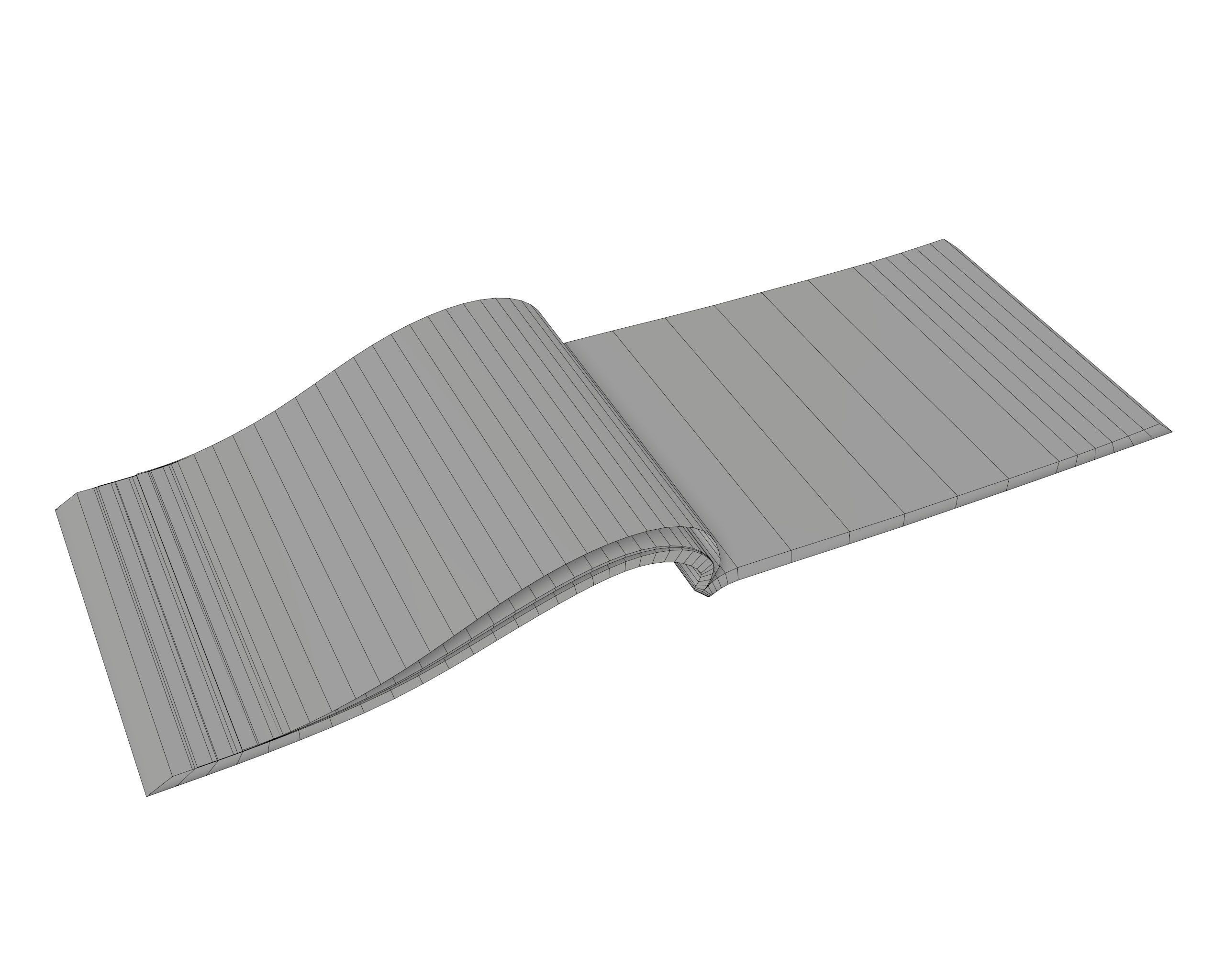 Brochure opened size A5 02 3D model_4