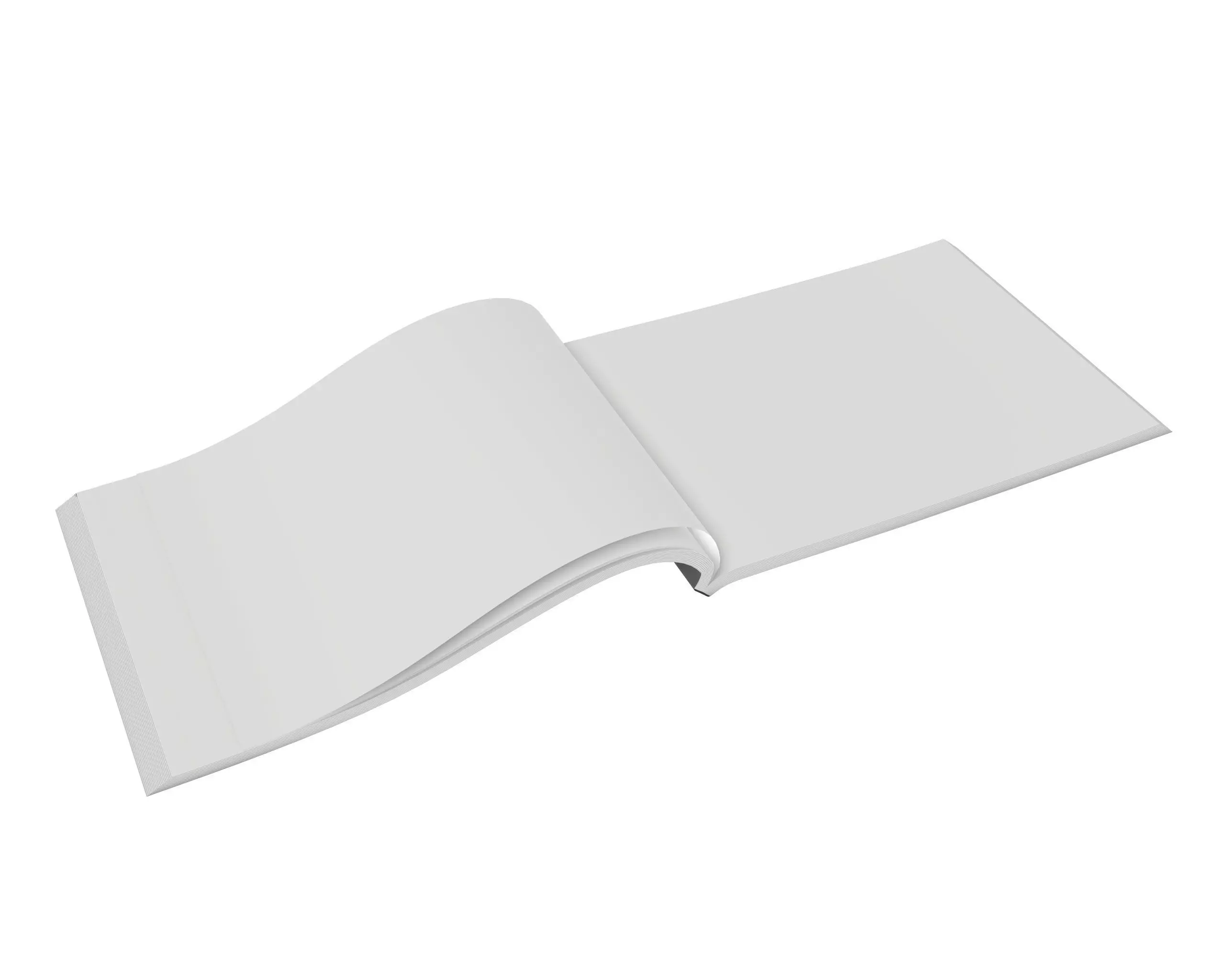 Brochure opened size A5 02 3D model_0