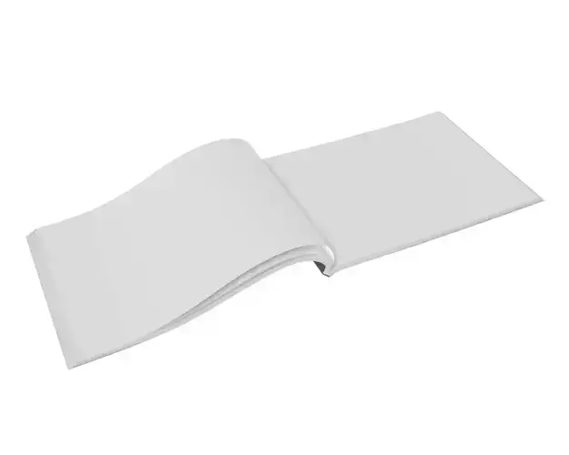 Brochure opened size A5 02 3D model