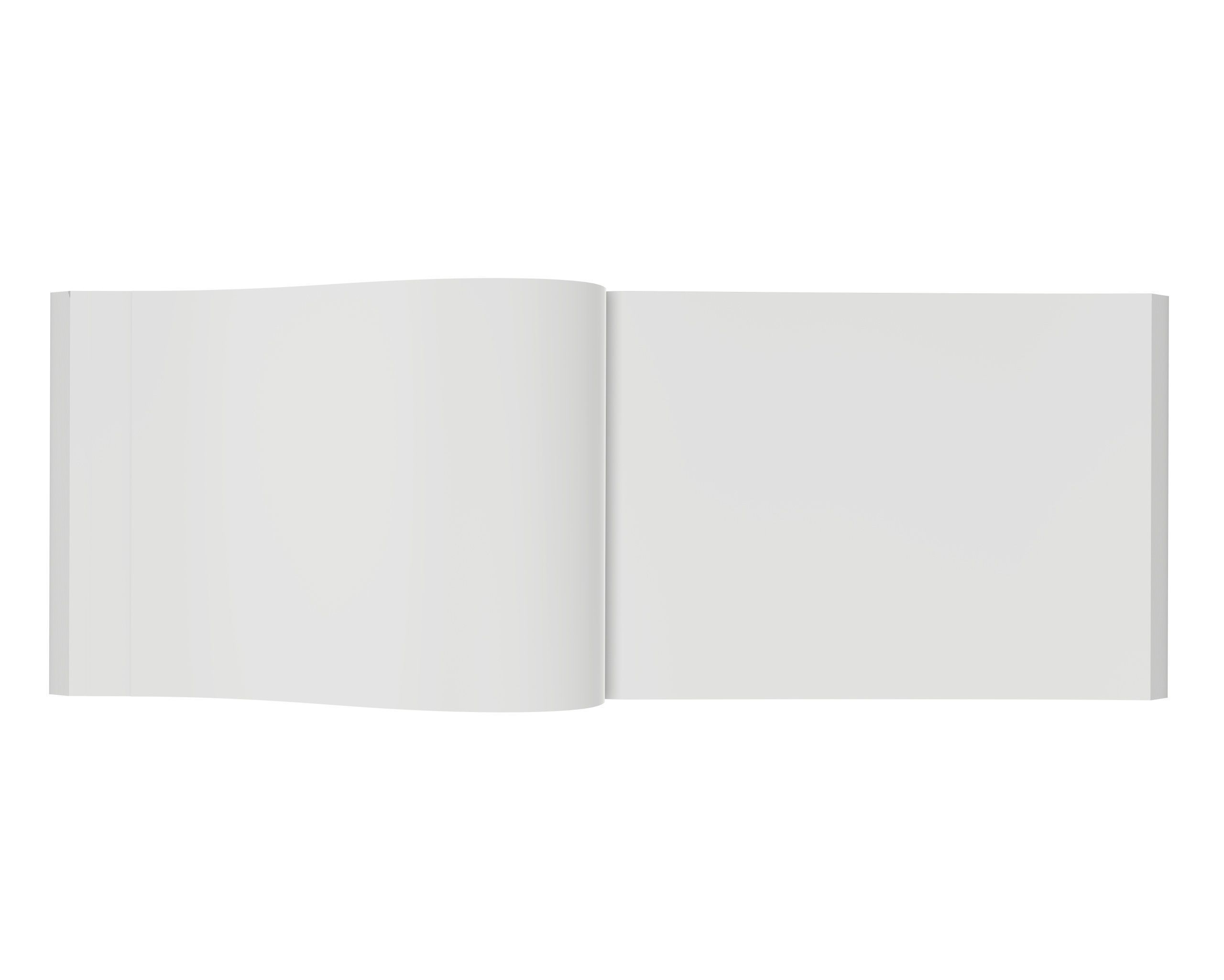 Brochure opened size A5 02 3D model_3