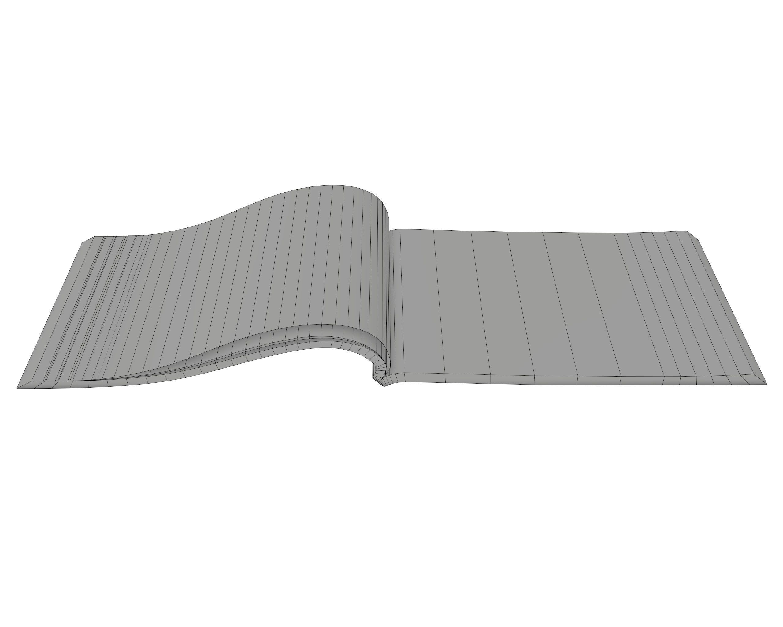 Brochure opened size A5 02 3D model_5