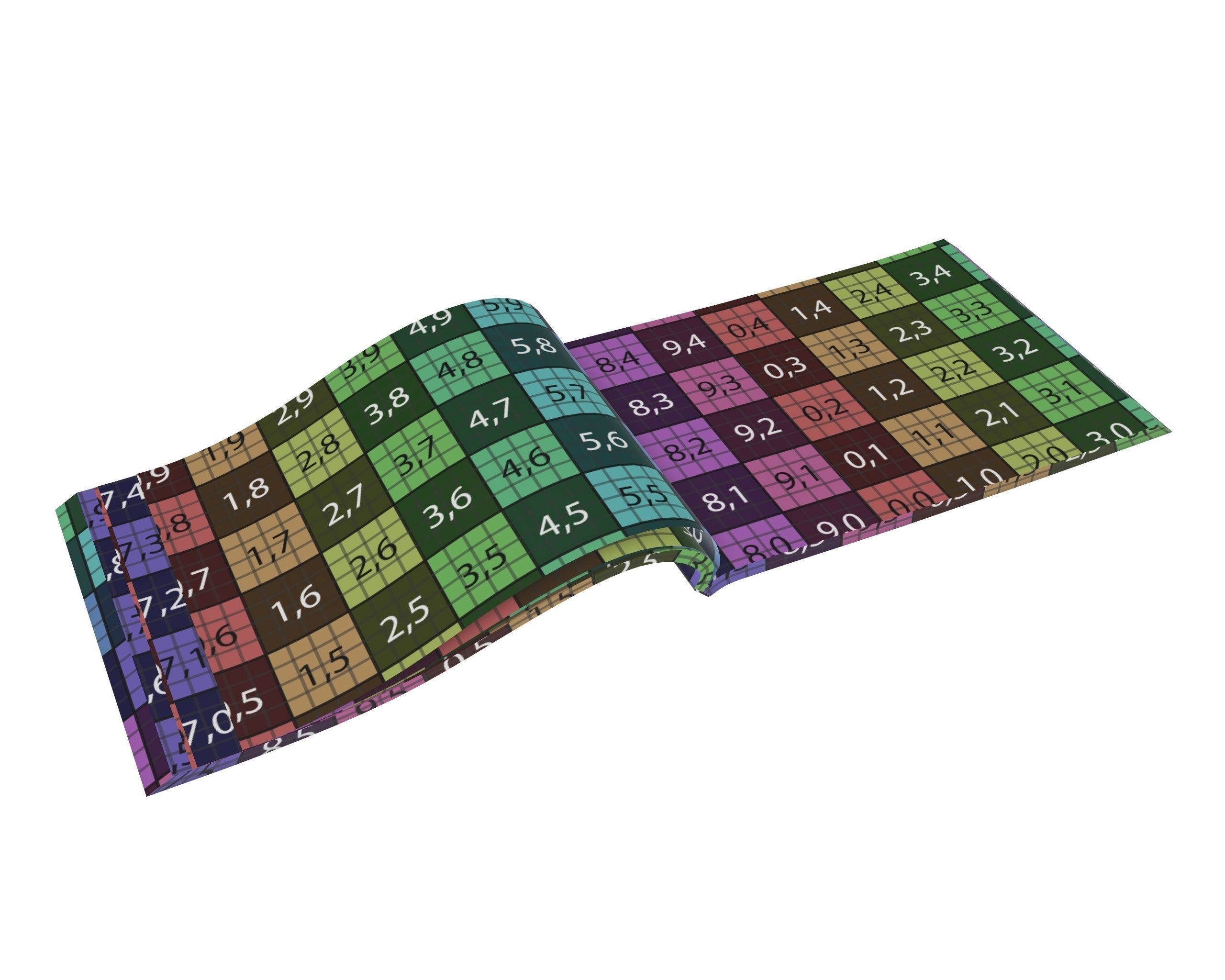 Brochure opened size A5 02 3D model_8