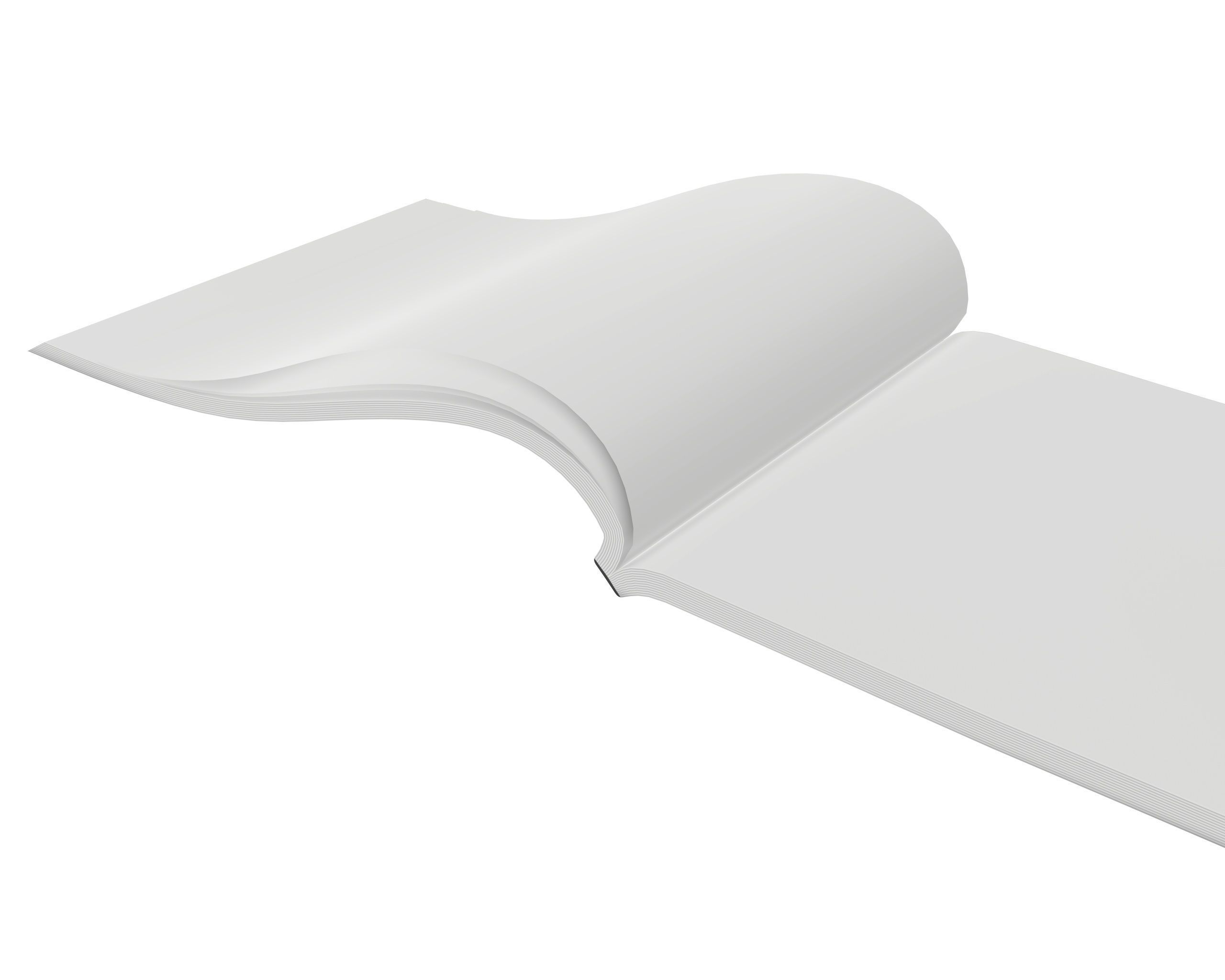 Brochure opened size A5 02 3D model_2