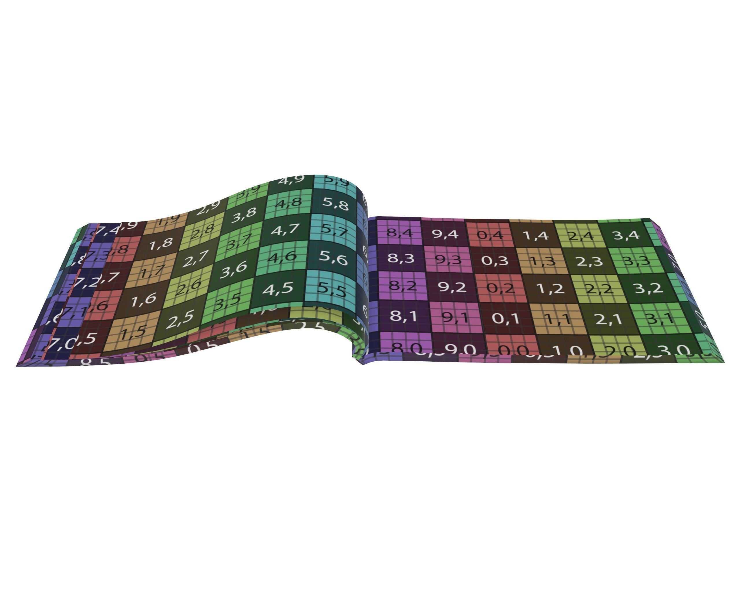 Brochure opened size A5 02 3D model_9