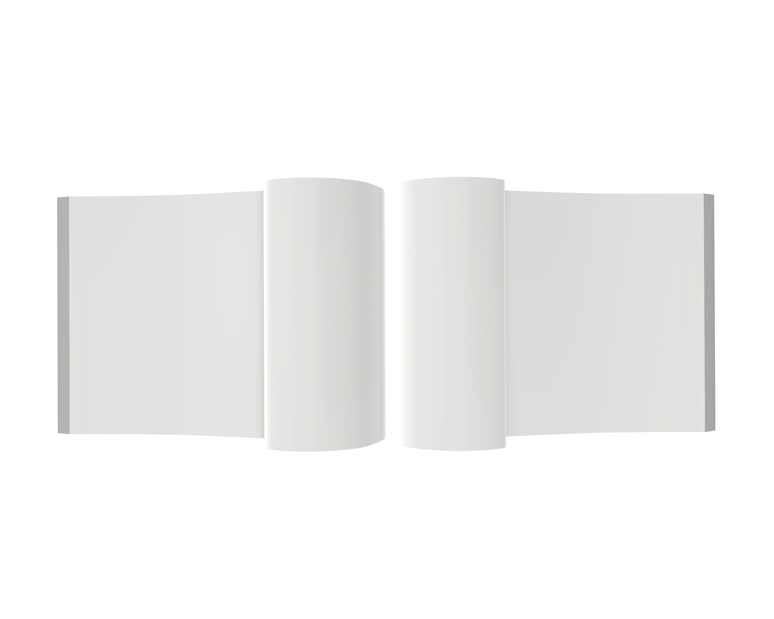 Brochure opened size A5 04 3D model_3