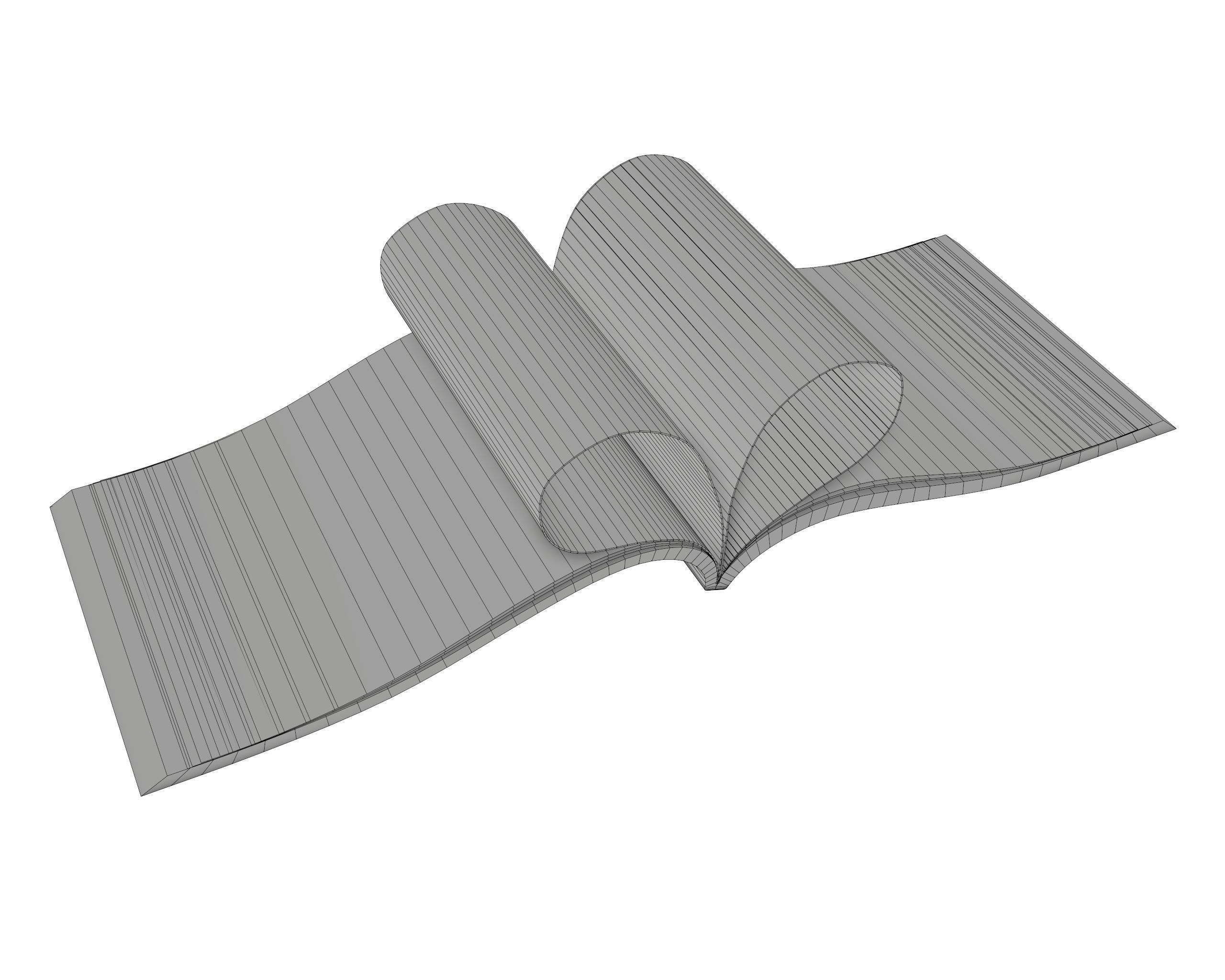Brochure opened size A5 04 3D model_4