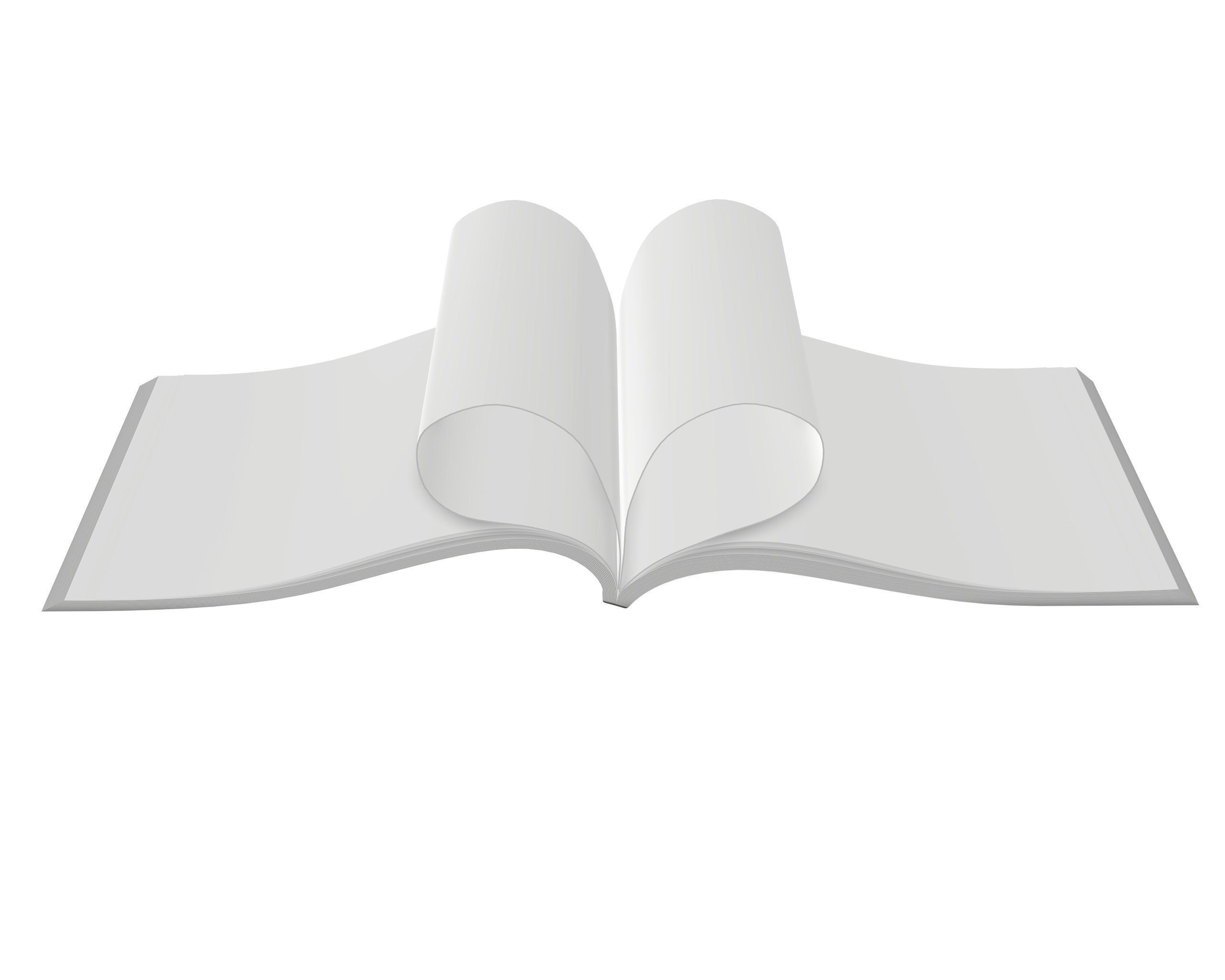 Brochure opened size A5 04 3D model_1