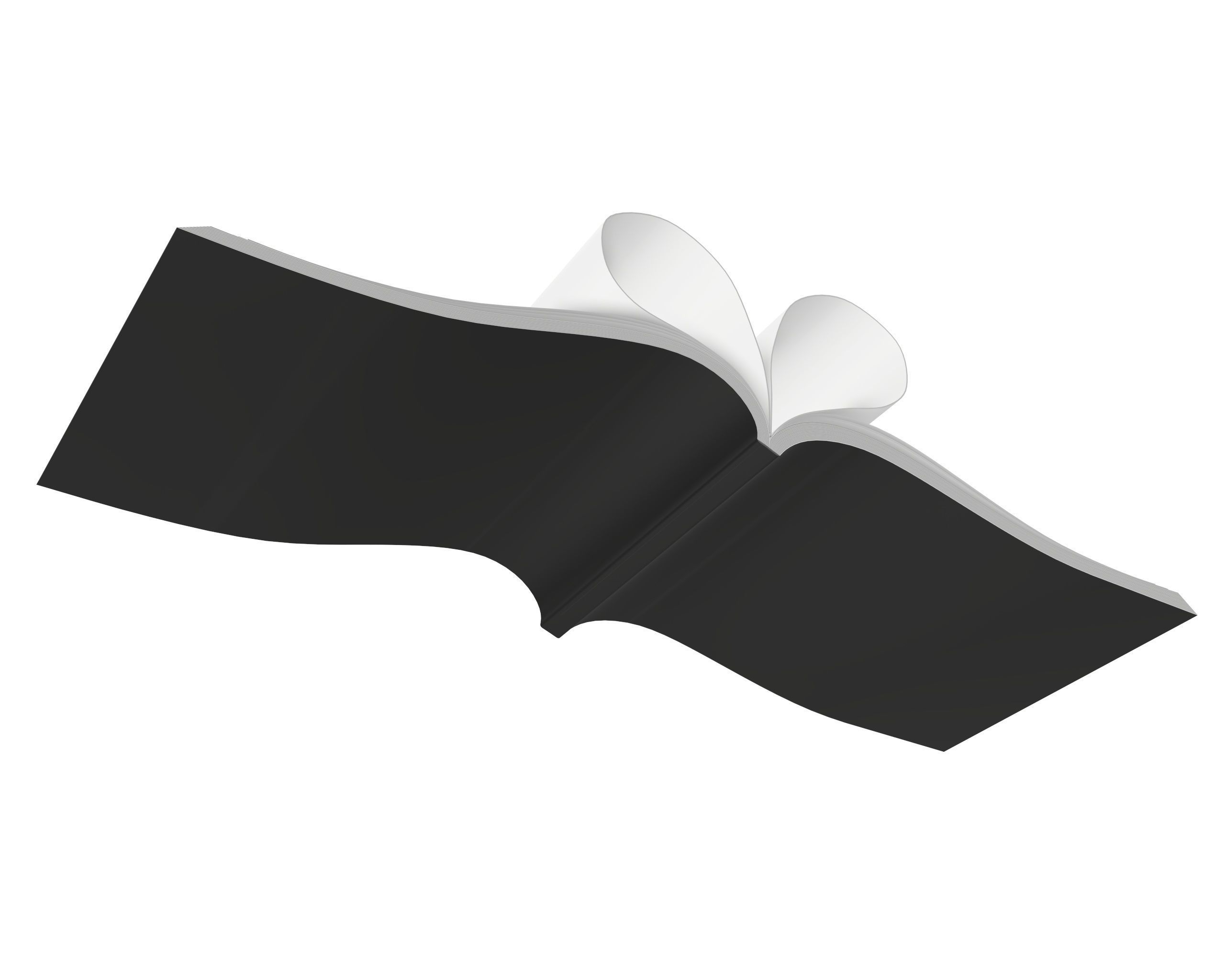 Brochure opened size A5 04 3D model_2