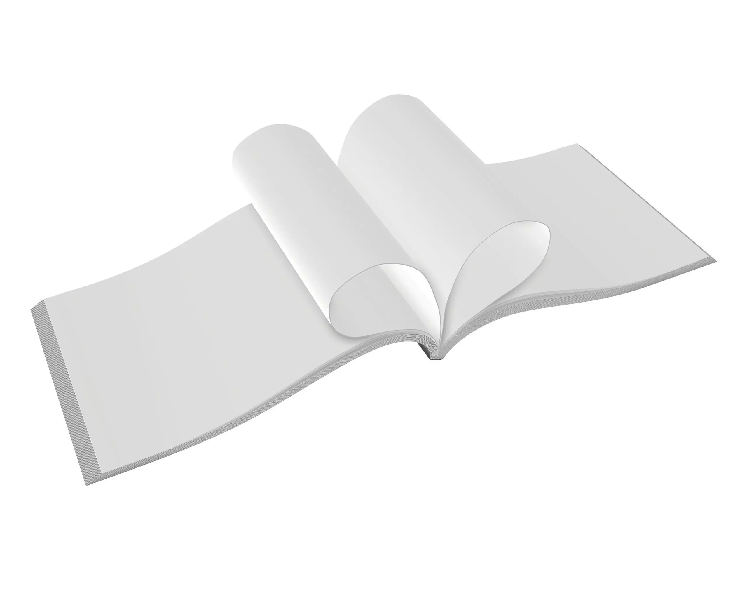 Brochure opened size A5 04 3D model_0