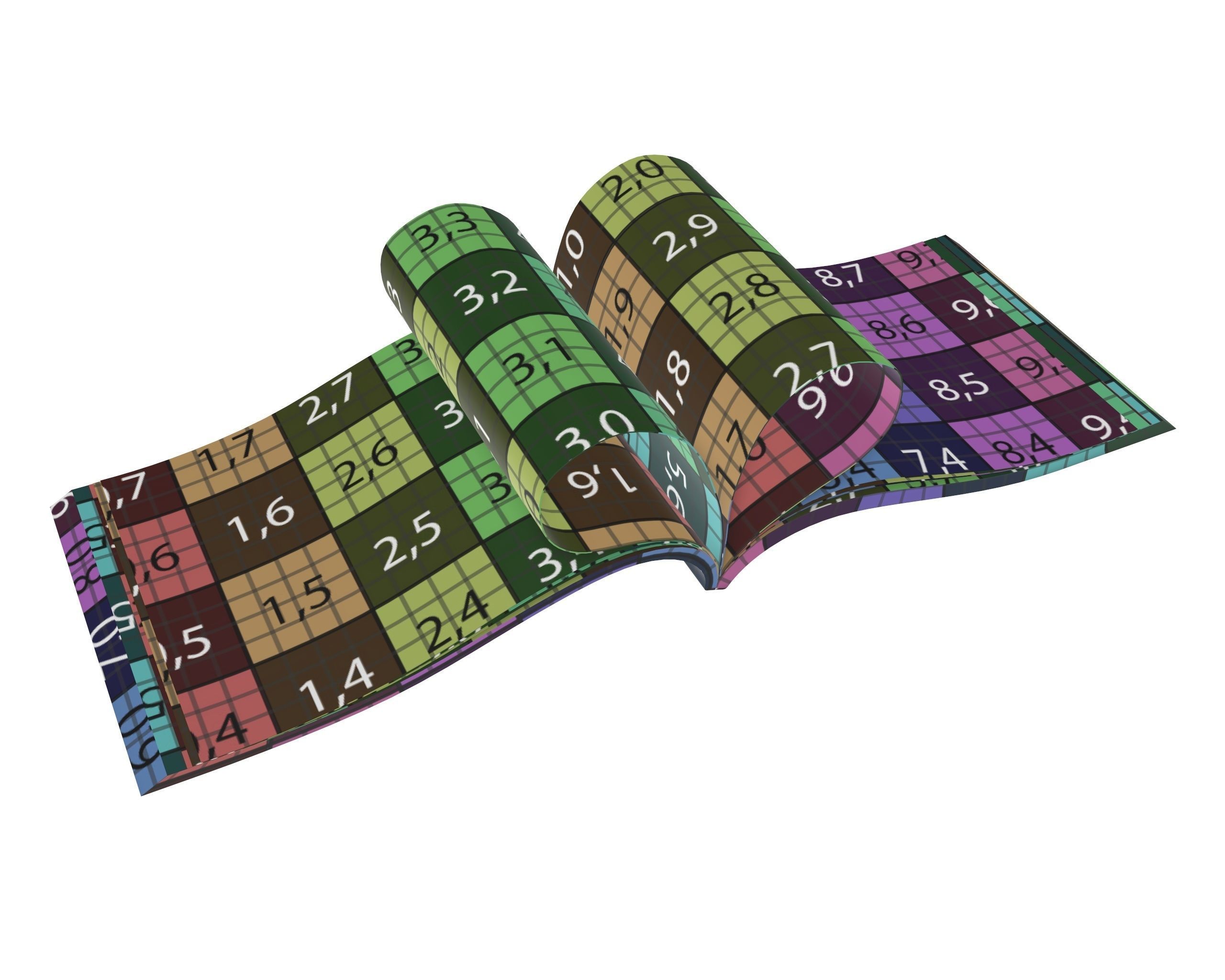 Brochure opened size A5 04 3D model_8