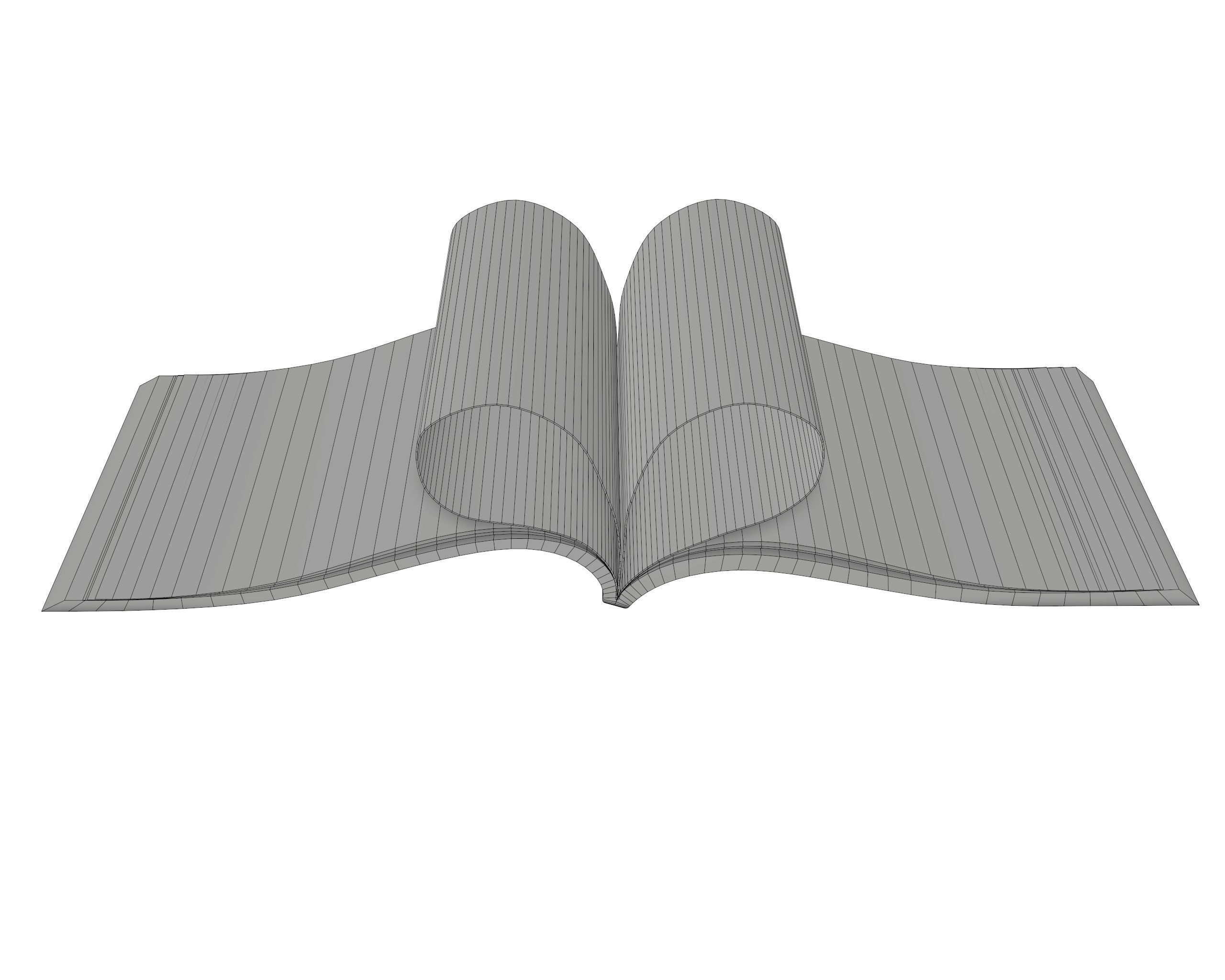 Brochure opened size A5 04 3D model_5