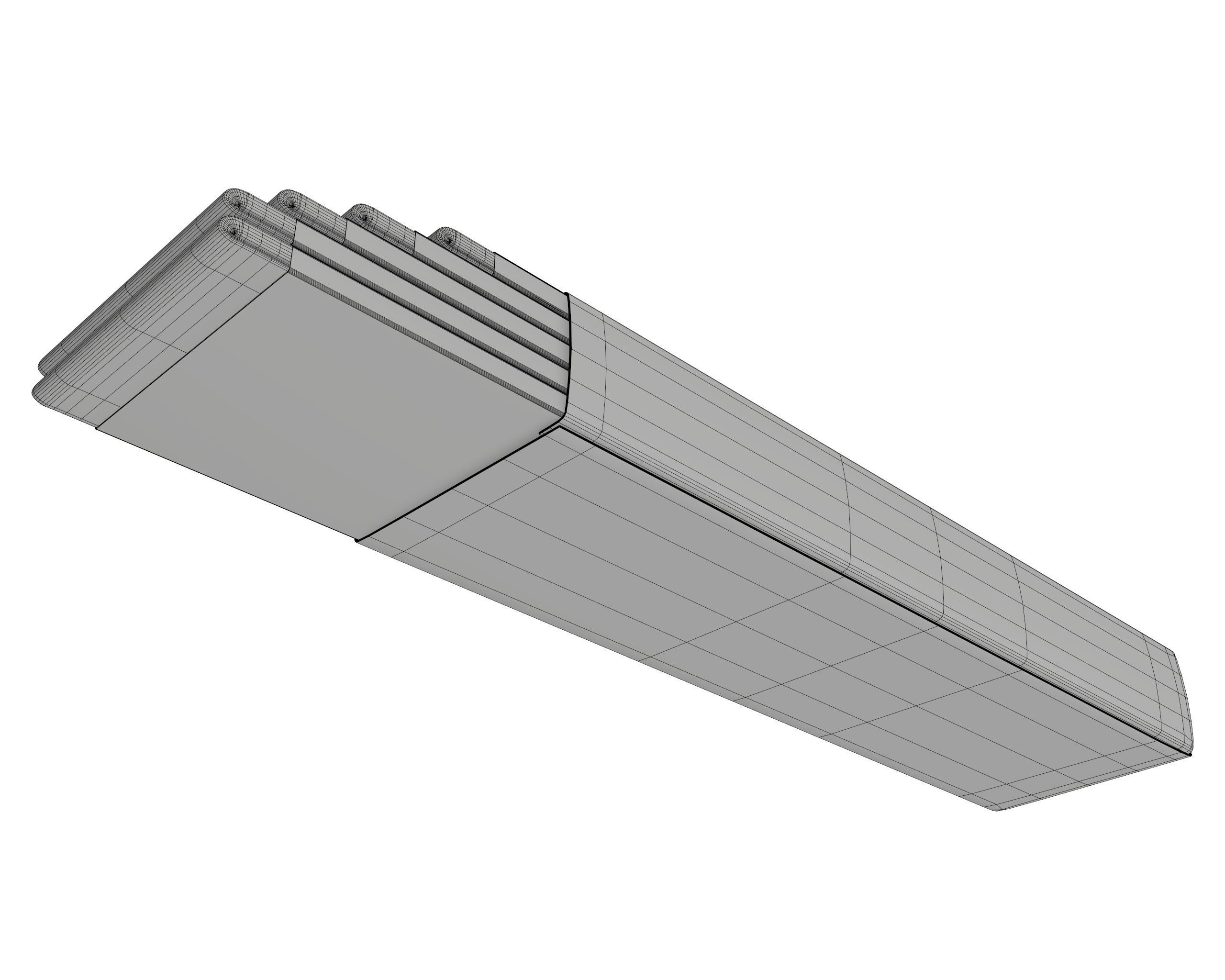 Chewing gum stick opened 02 3D model_8