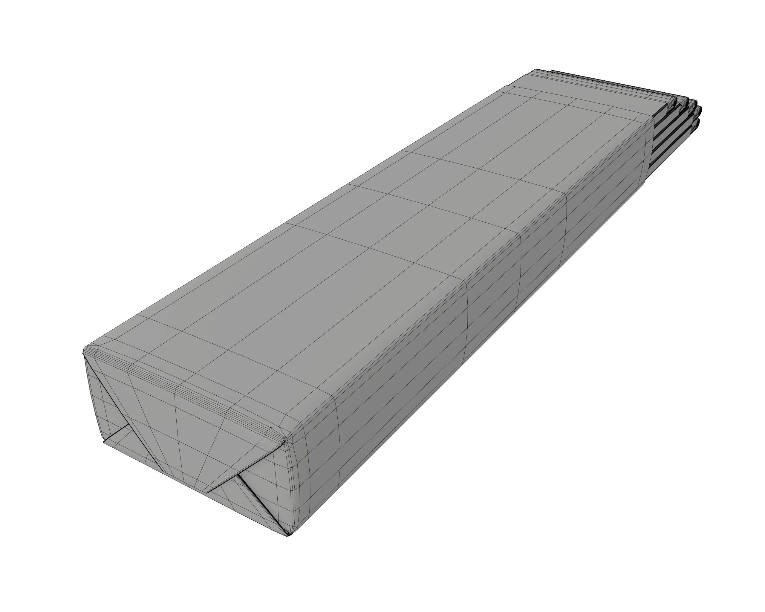 Chewing gum stick opened 02 3D model_6