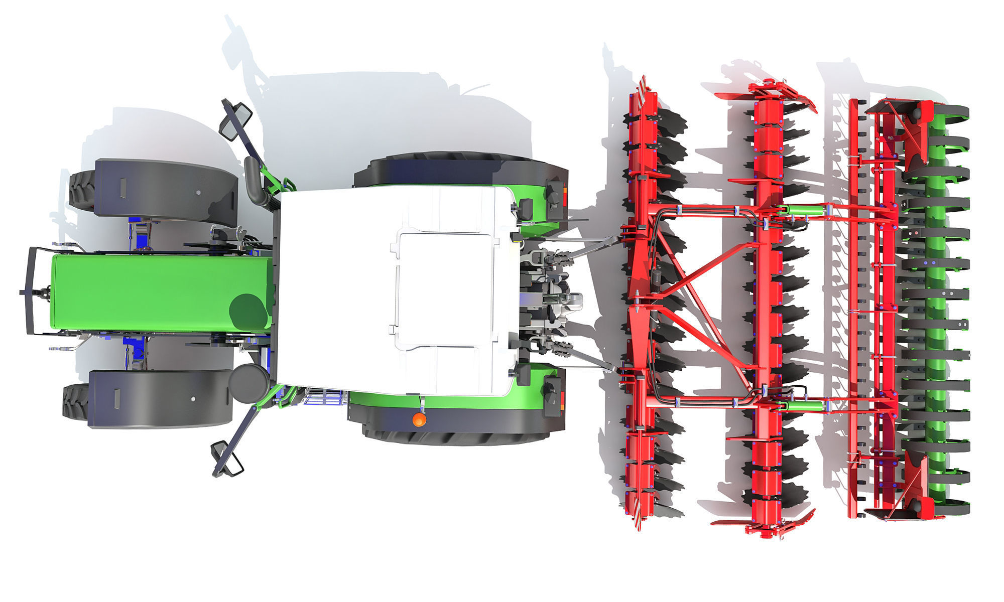 Tractor with Disc Harrow 3D model_11