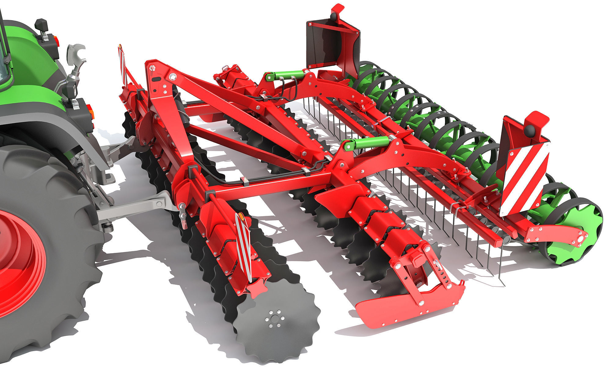 Tractor with Disc Harrow 3D model_13