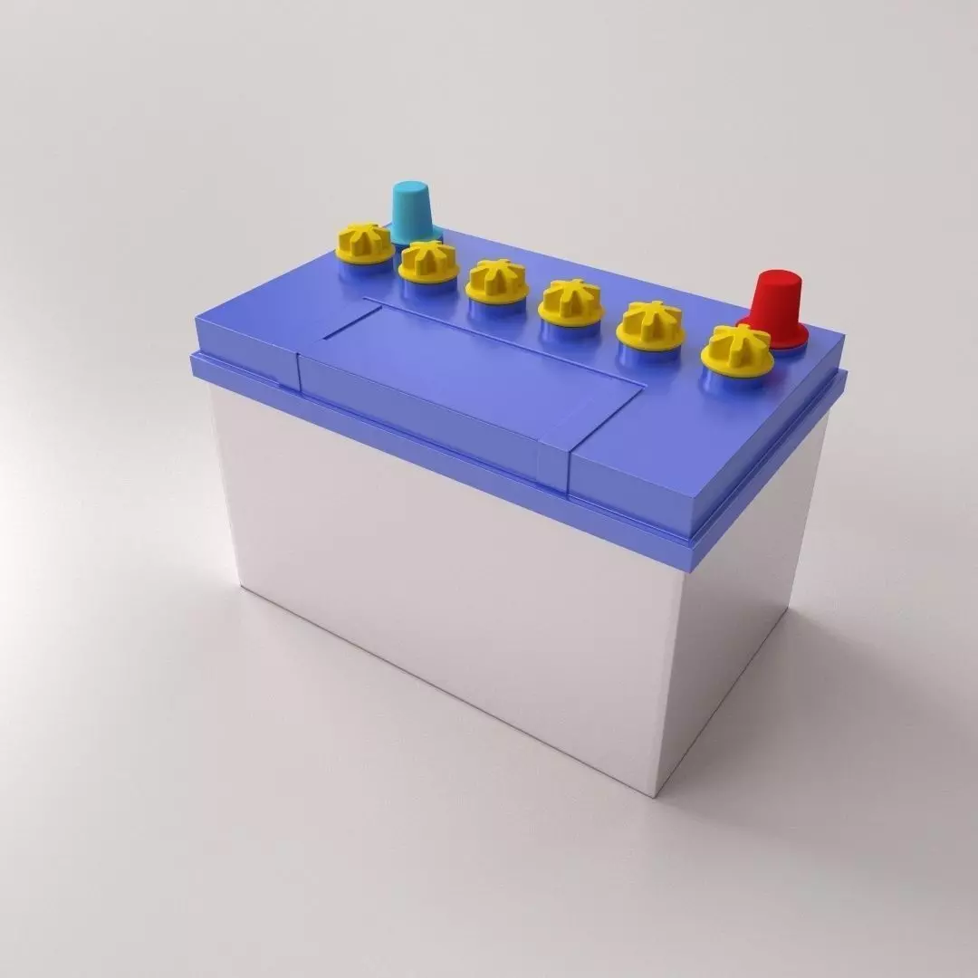 Car Battery 3D model_0