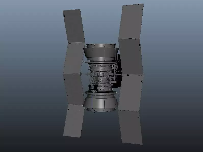 Satellite spacecraft 3D model_0