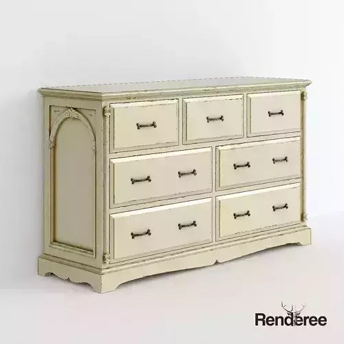 Victorian Dresser Old White