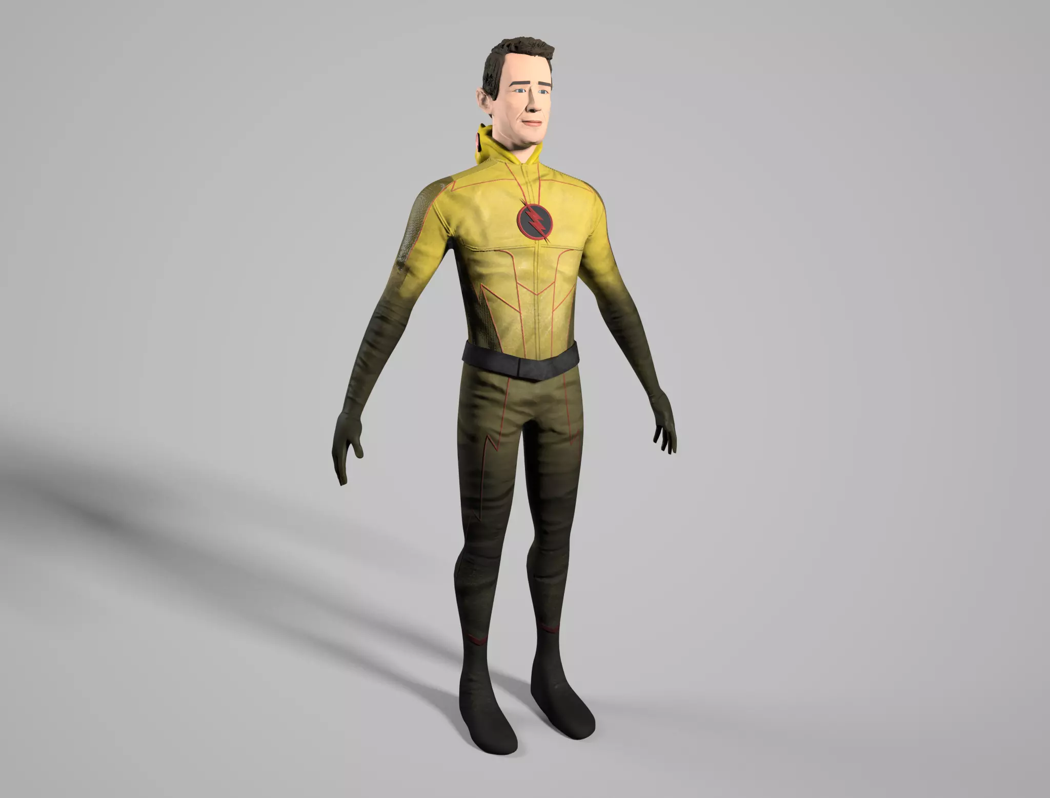 Reverse Flash Tom Cavanagh Stylized 3D Model Low-poly 3D model_0