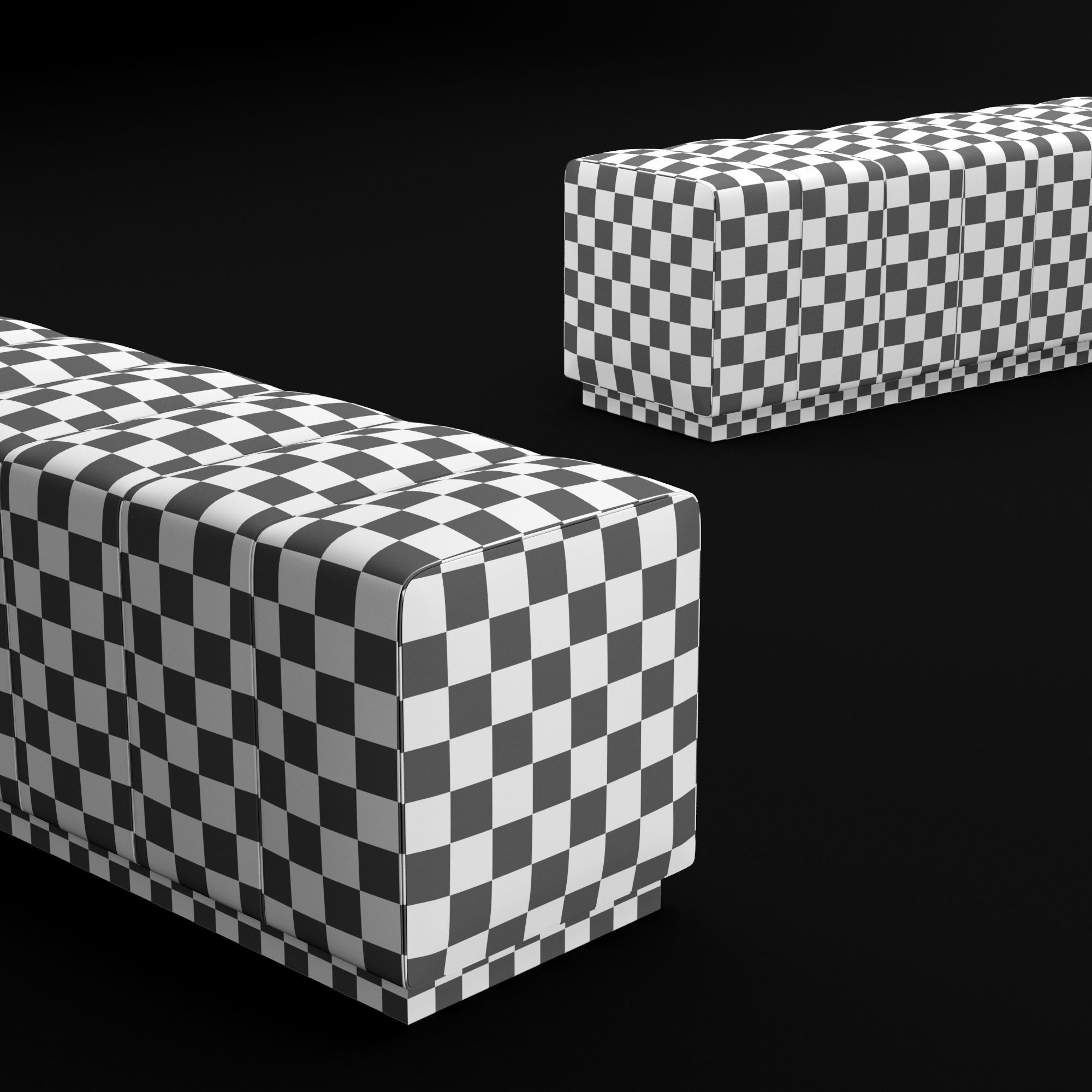 Bed bench 3D model_8