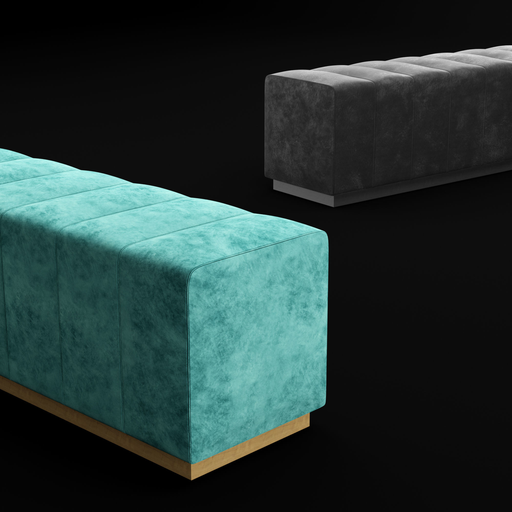 Bed bench 3D model_7