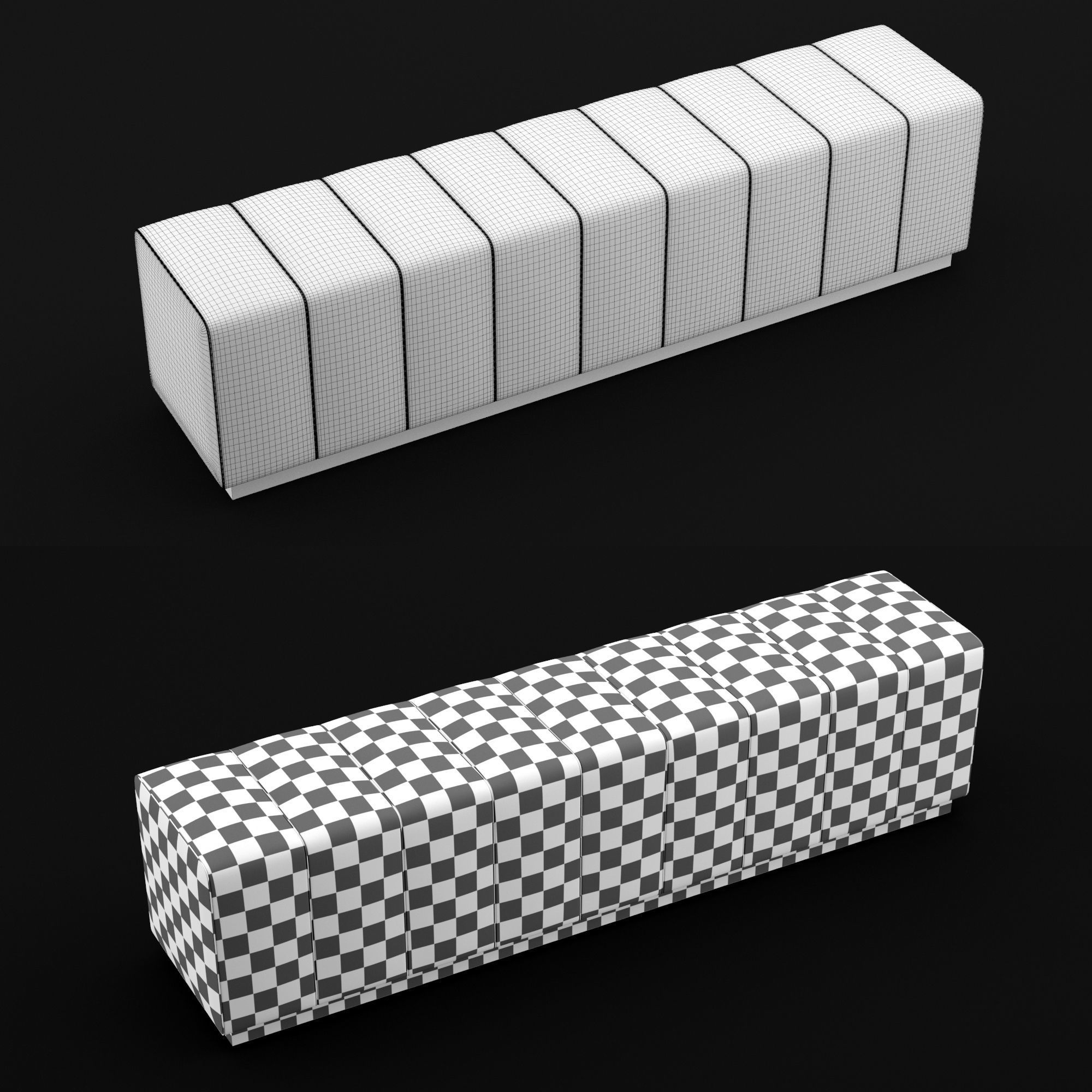 Bed bench 3D model_6