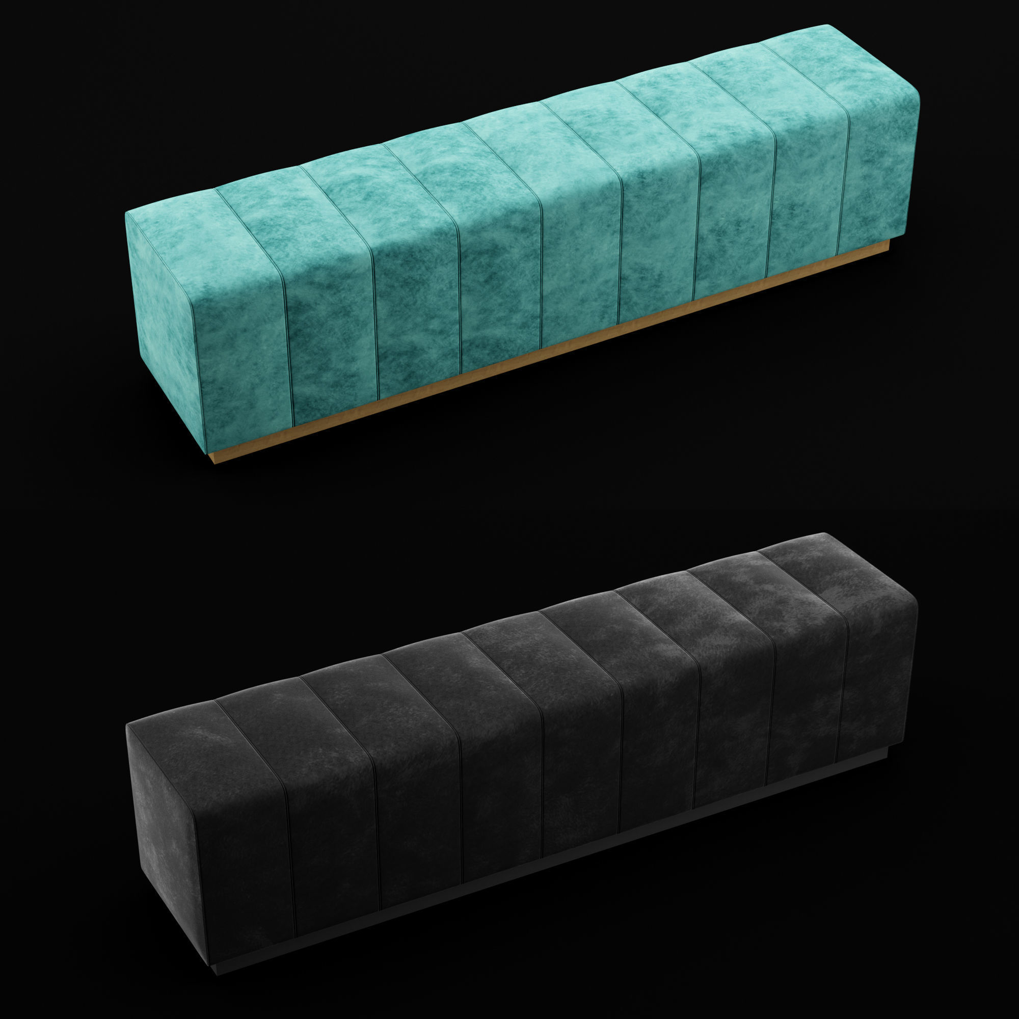 Bed bench 3D model_10