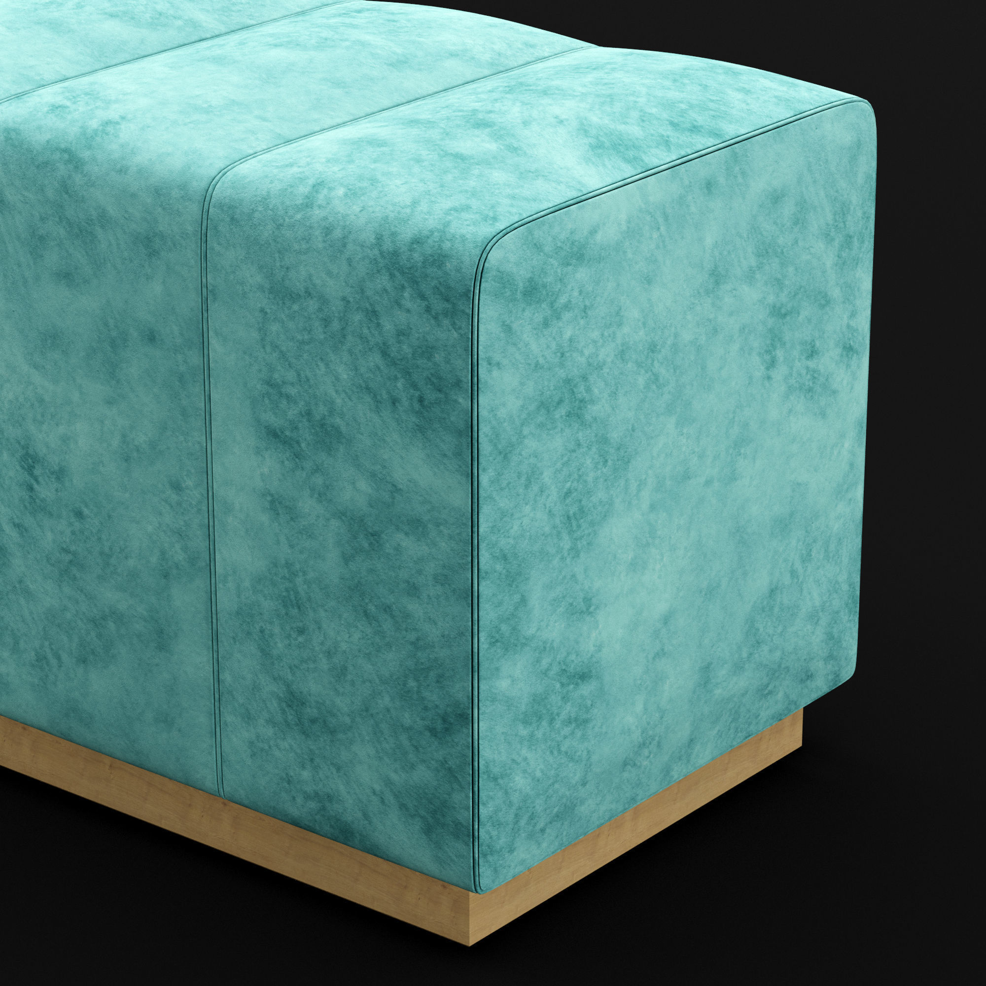 Bed bench 3D model_17