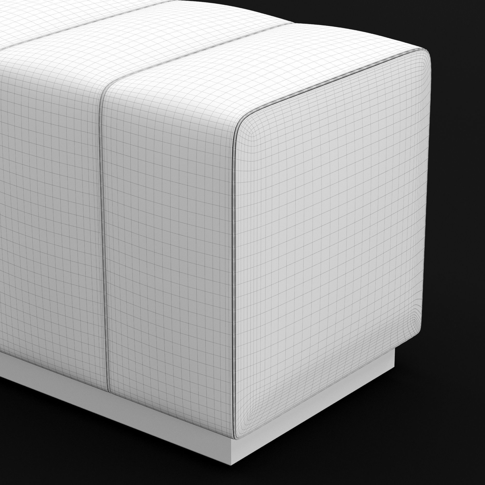 Bed bench 3D model_16