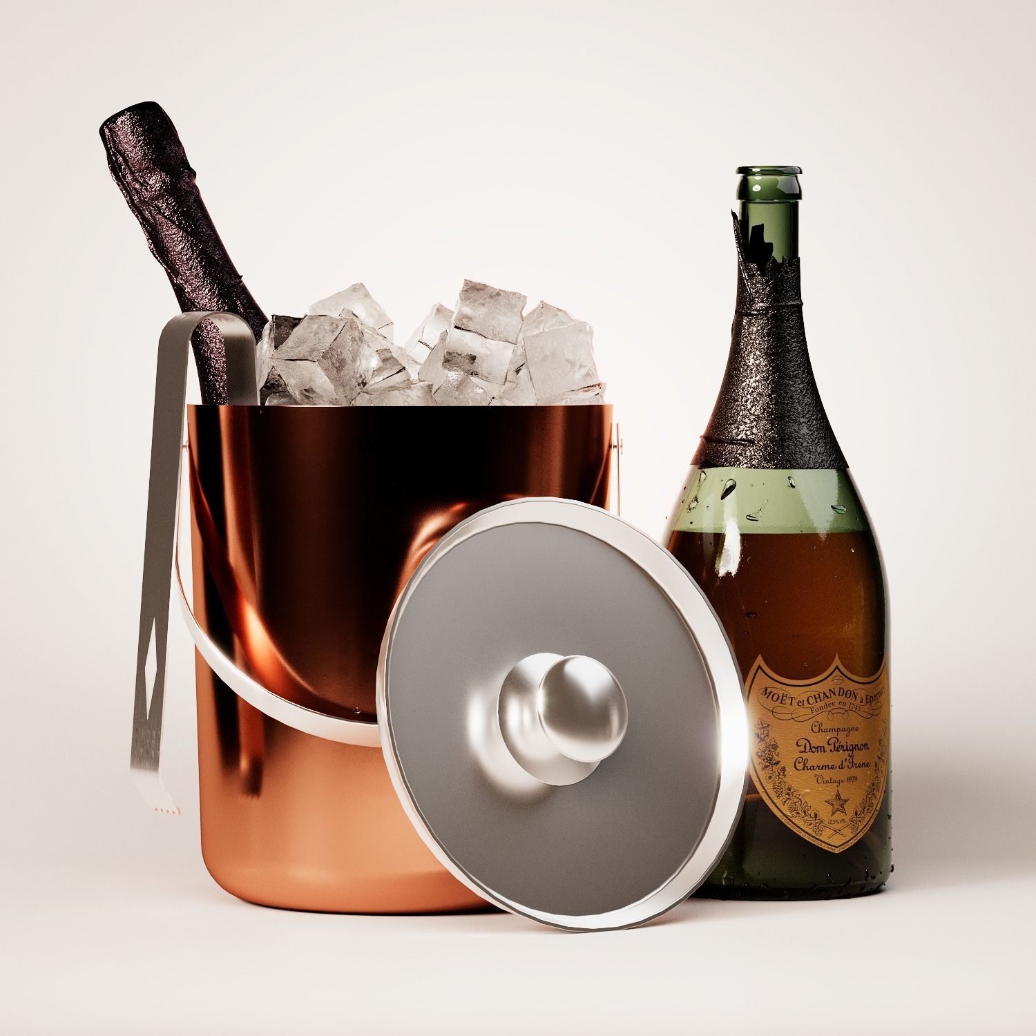 Dom Perignon Set 3D model_2