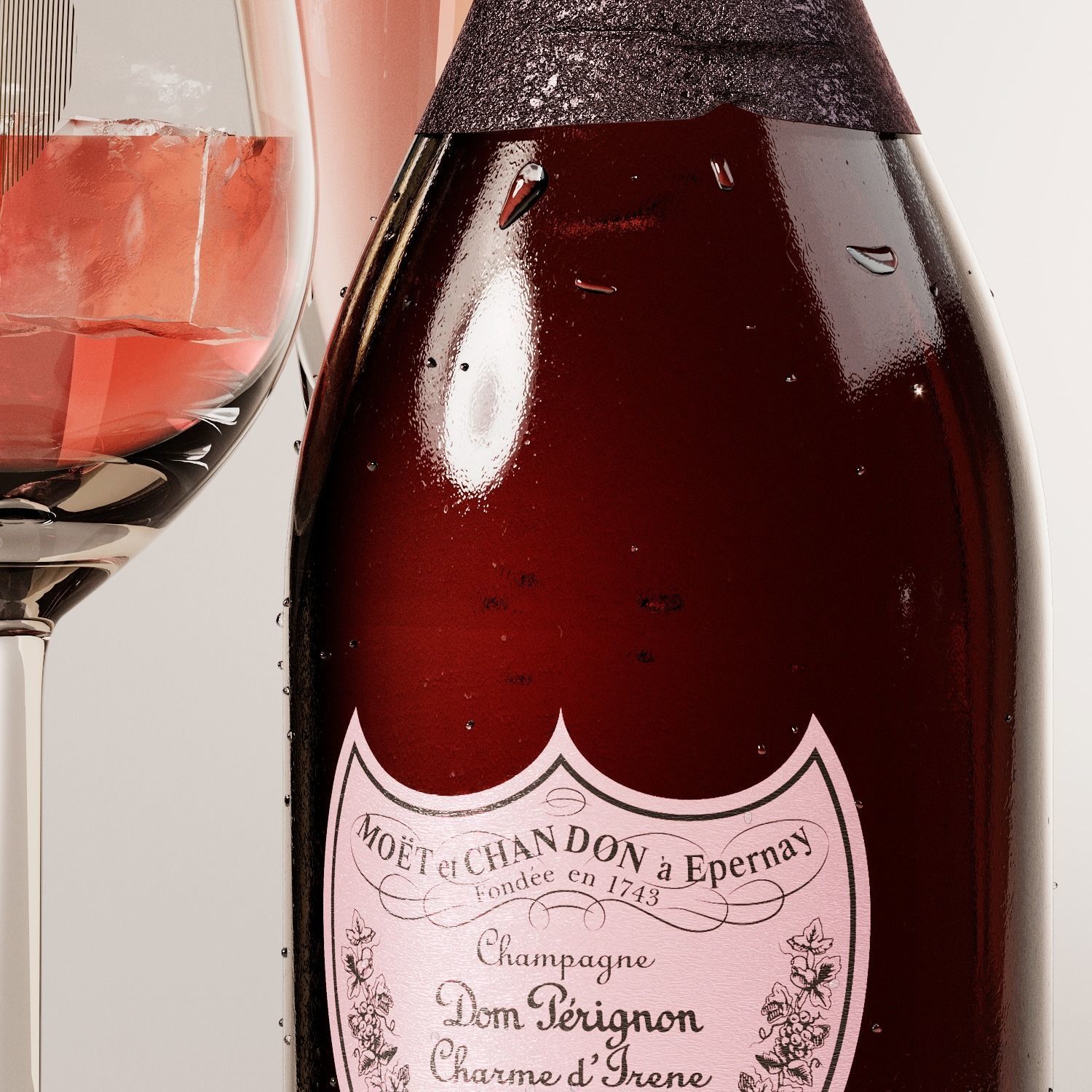 Dom Perignon Set 3D model_3