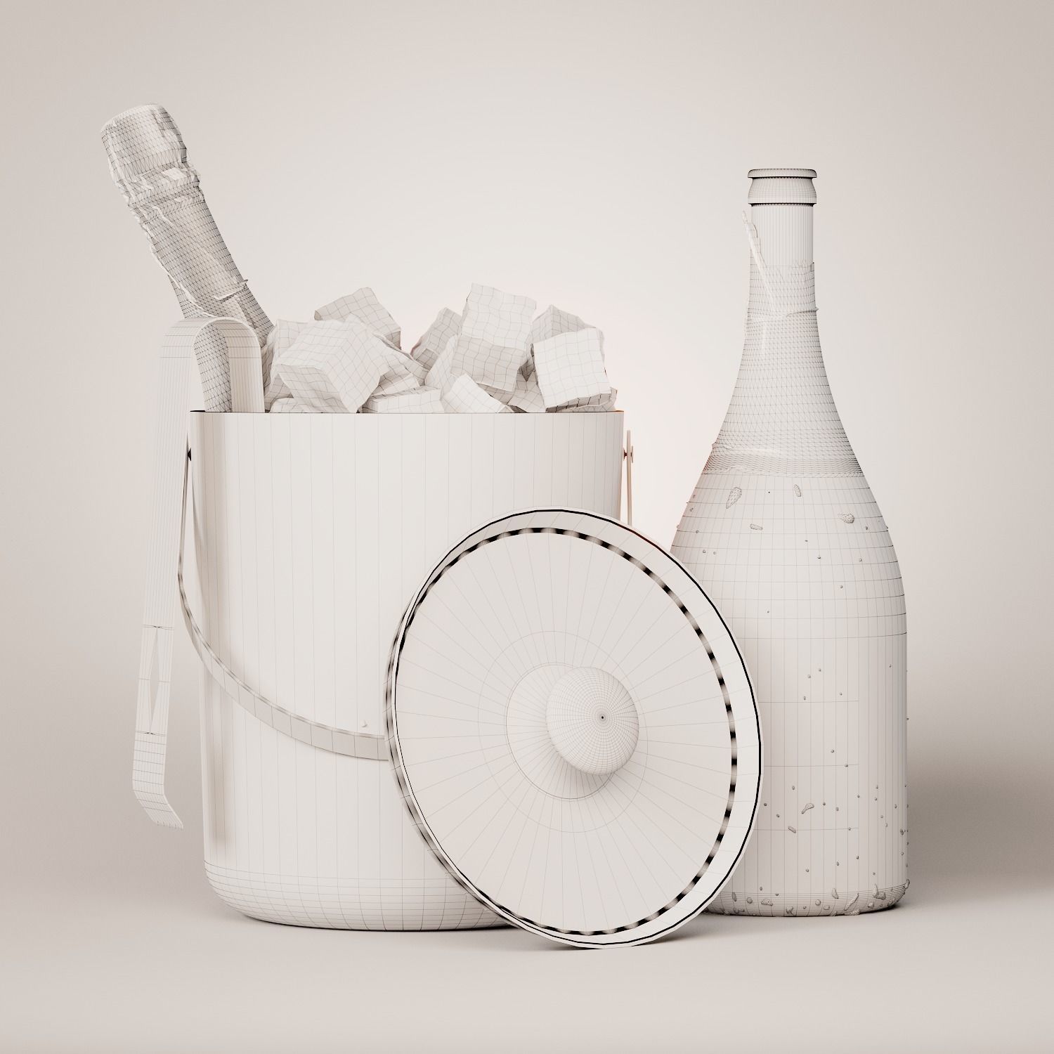 Dom Perignon Set 3D model_8