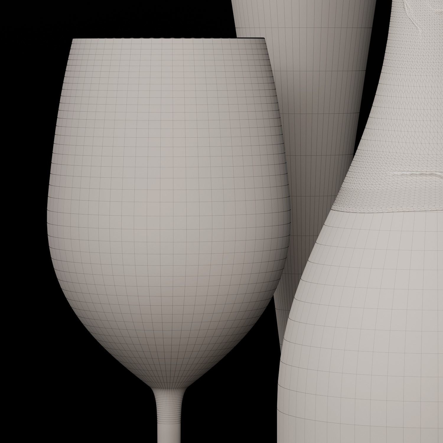 Dom Perignon Set 3D model_10