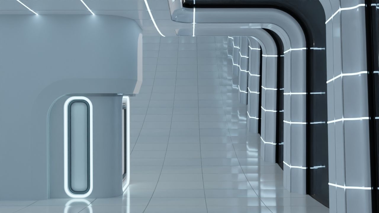 Space station with artificial gravity ring 3D model_7