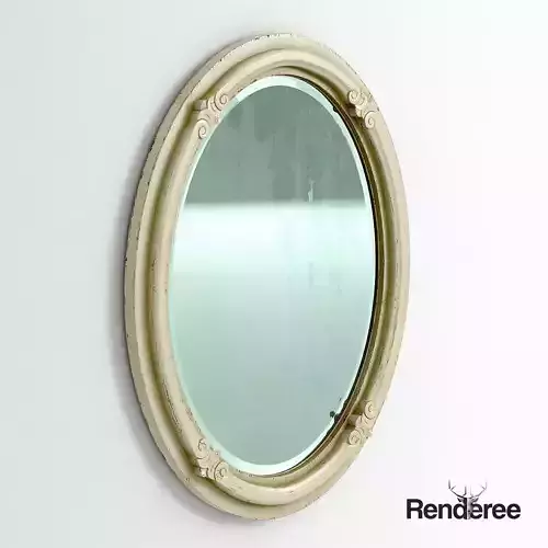 Victorian Mirror Wall Old White