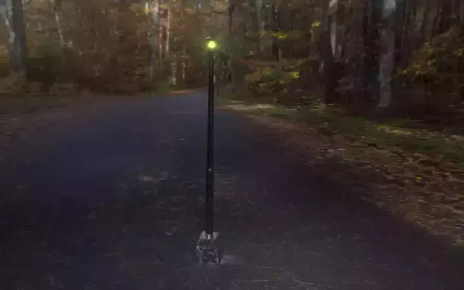 Street Lighting Low-poly 3D model
