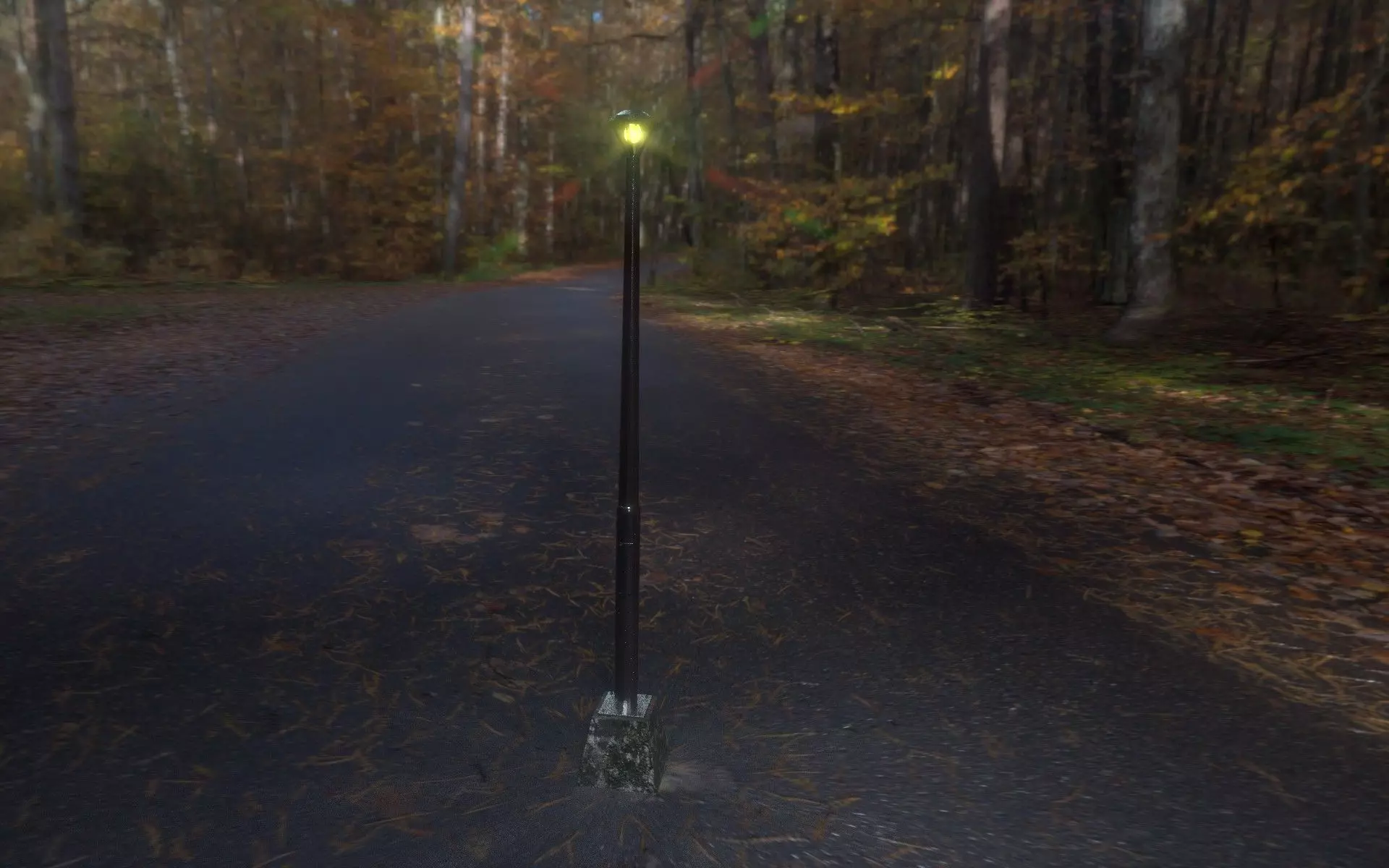 Street Lighting Low-poly 3D model_0