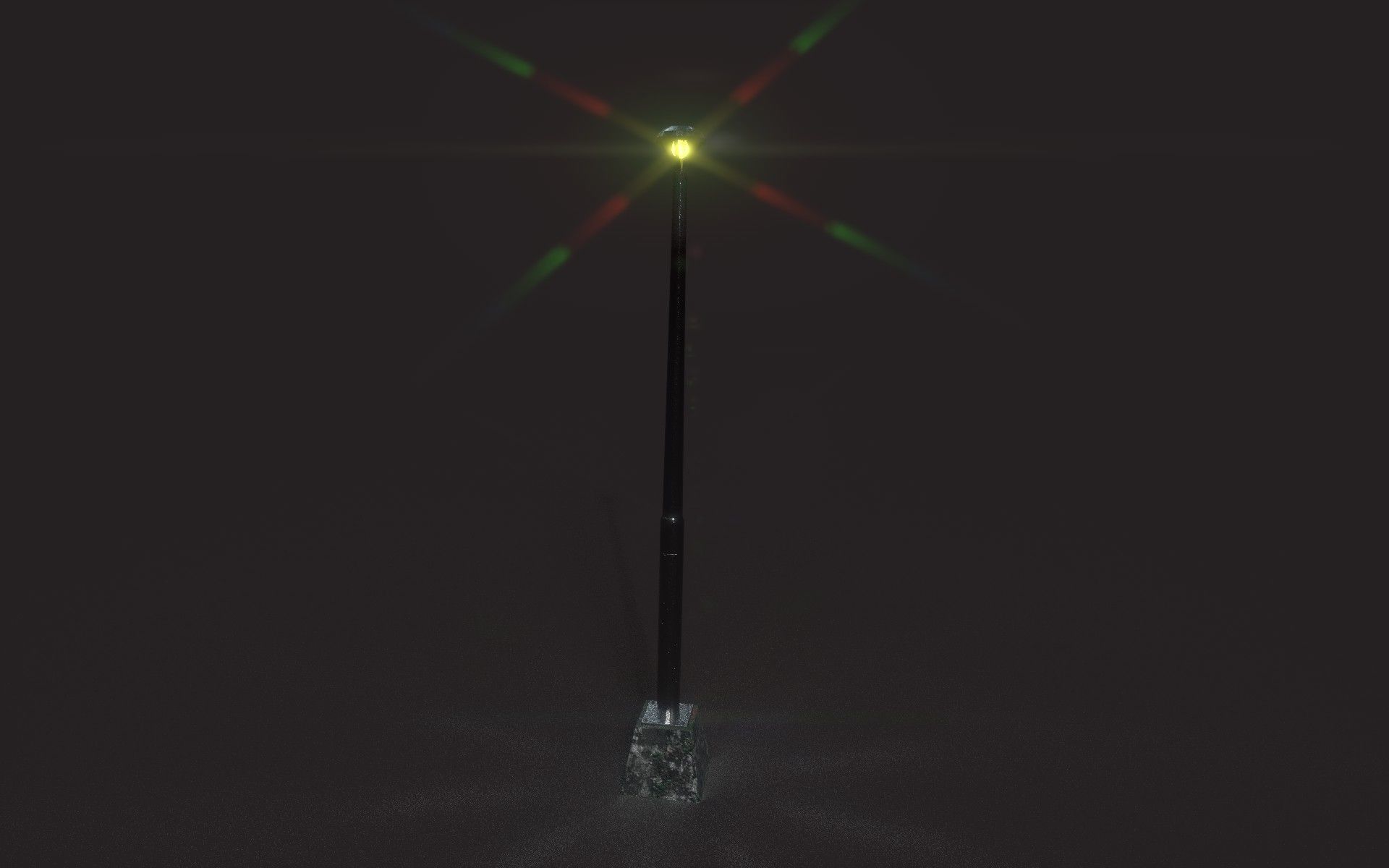 Street Lighting Low-poly 3D model_1
