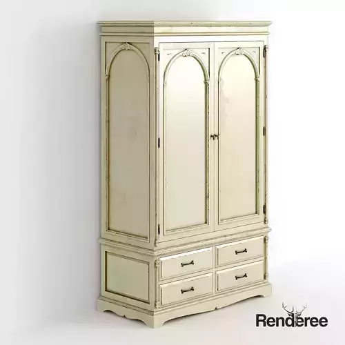 Victorian Wardrobe Old Natural