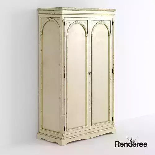 Victorian Wardrobe Old White