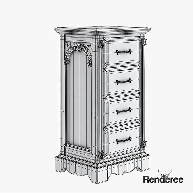 Victorian Old White Set 3D model_18