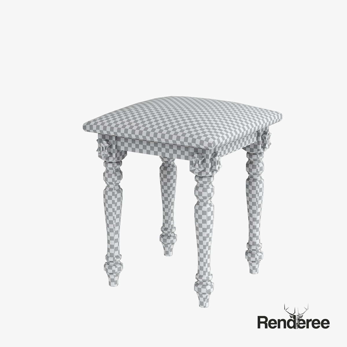 Victorian Old White Set 3D model_34