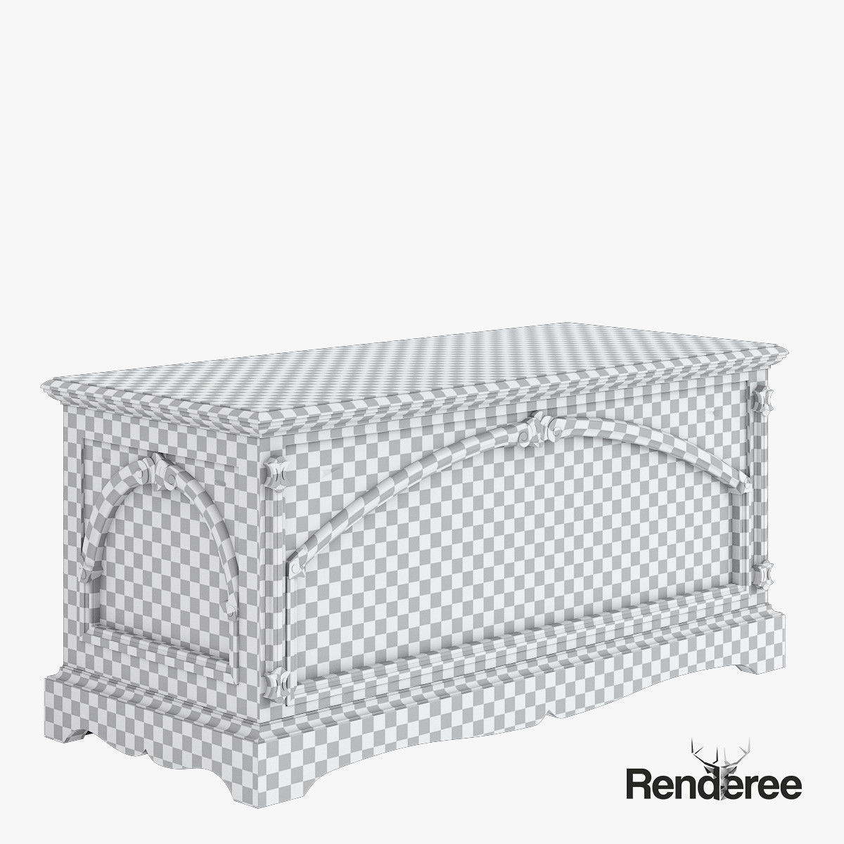 Victorian Old White Set 3D model_25